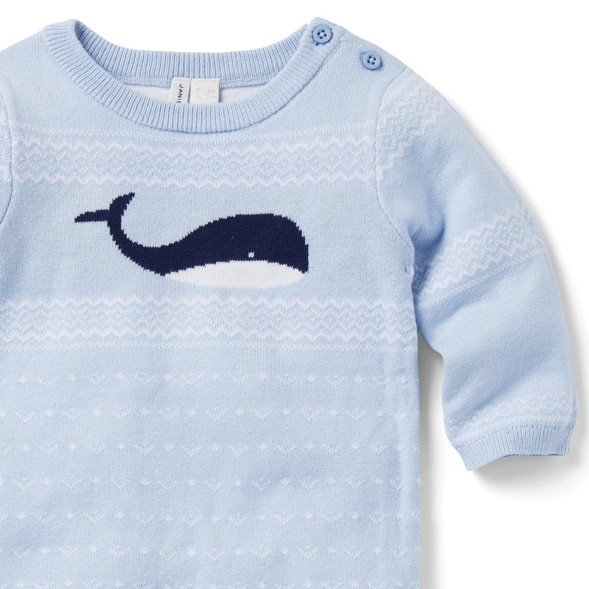 Baby Fair Isle Whale One-Piece image number 2