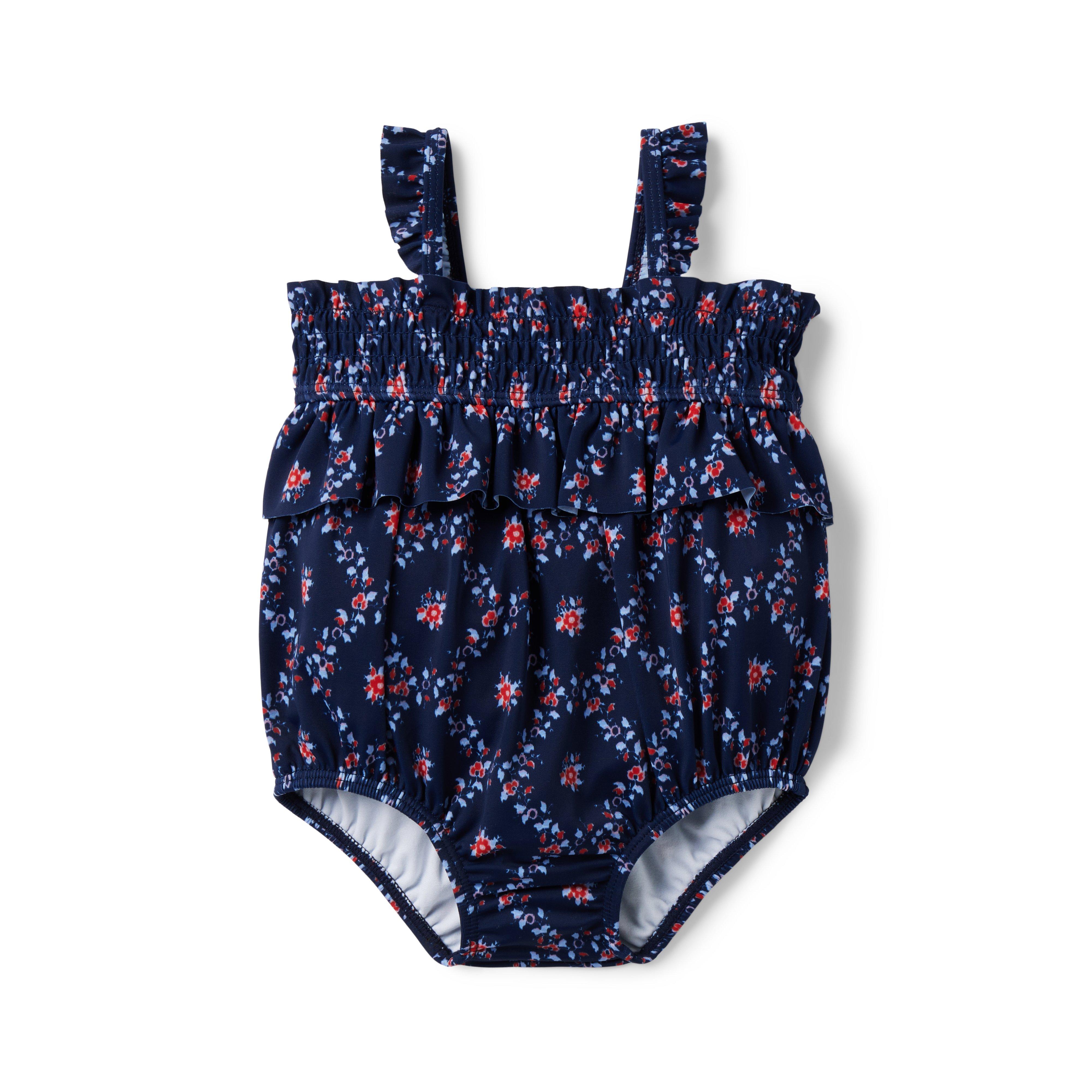 Baby Recycled Floral Smocked Swimsuit