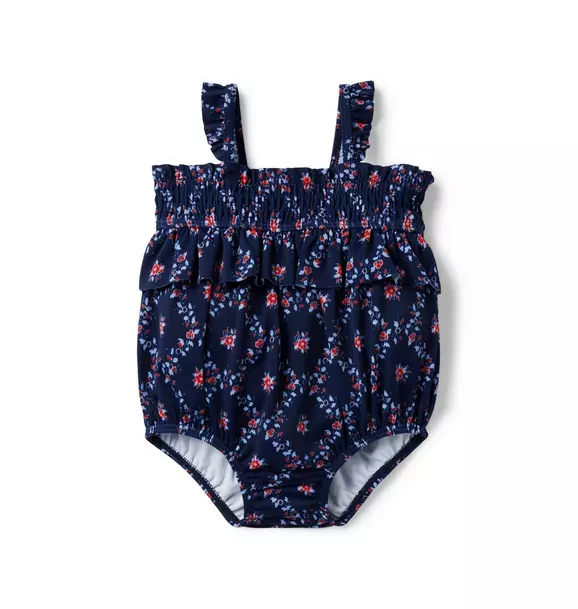 Baby Recycled Floral Smocked Swimsuit