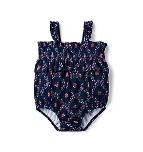 Baby Floral Recycled Smocked Swimsuit