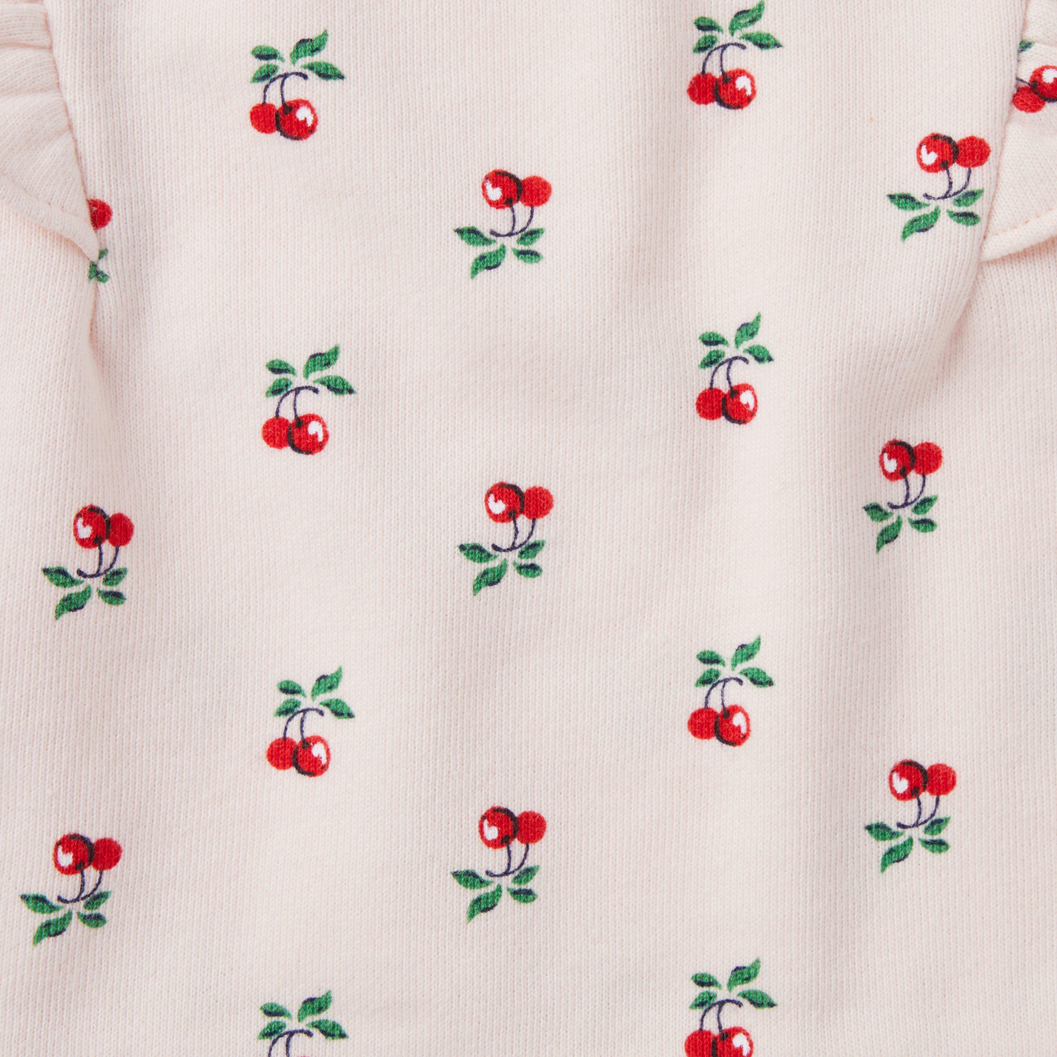 Baby Cherry Ruffle French Terry Sweatshirt image number 2