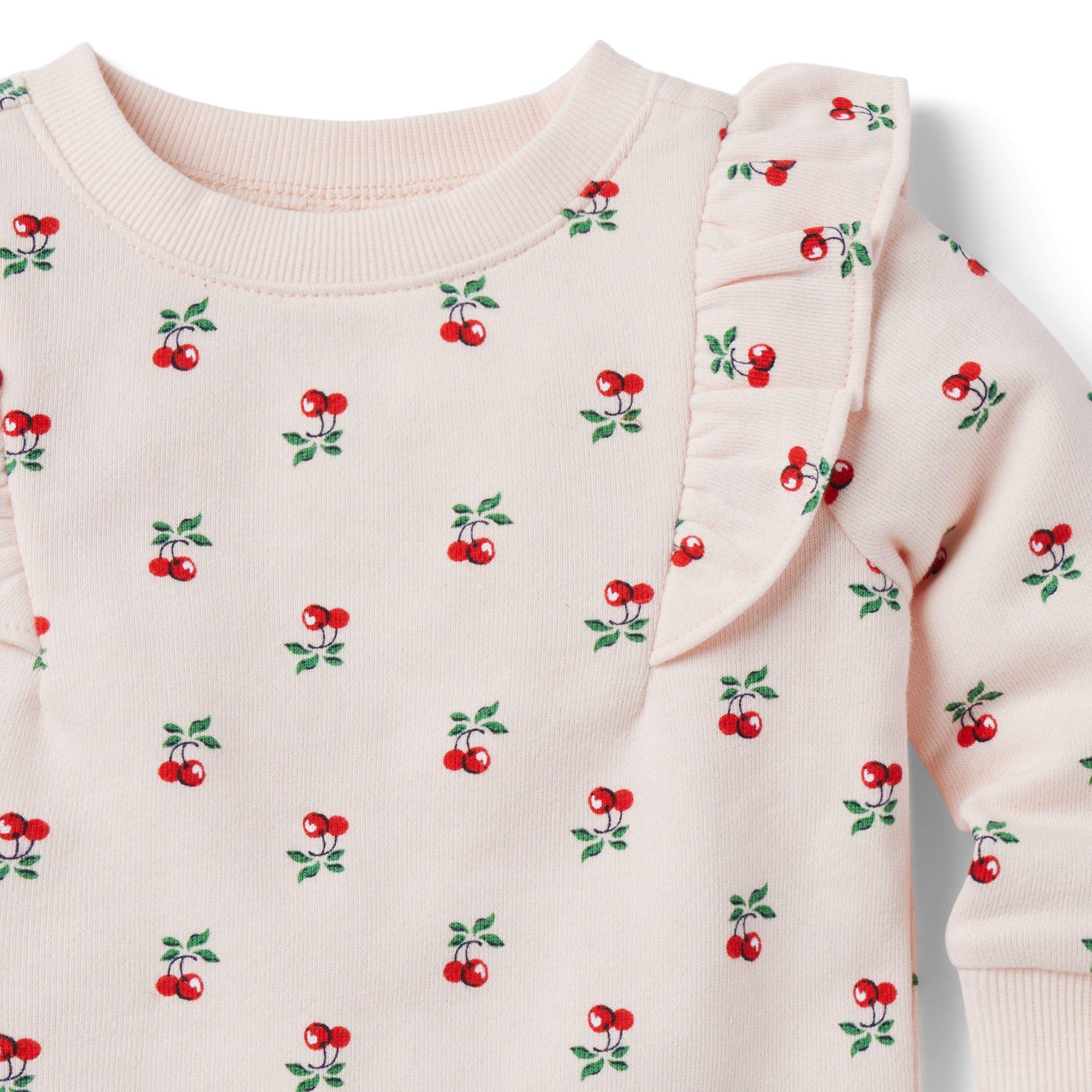 Baby Cherry Ruffle French Terry Sweatshirt image number 3