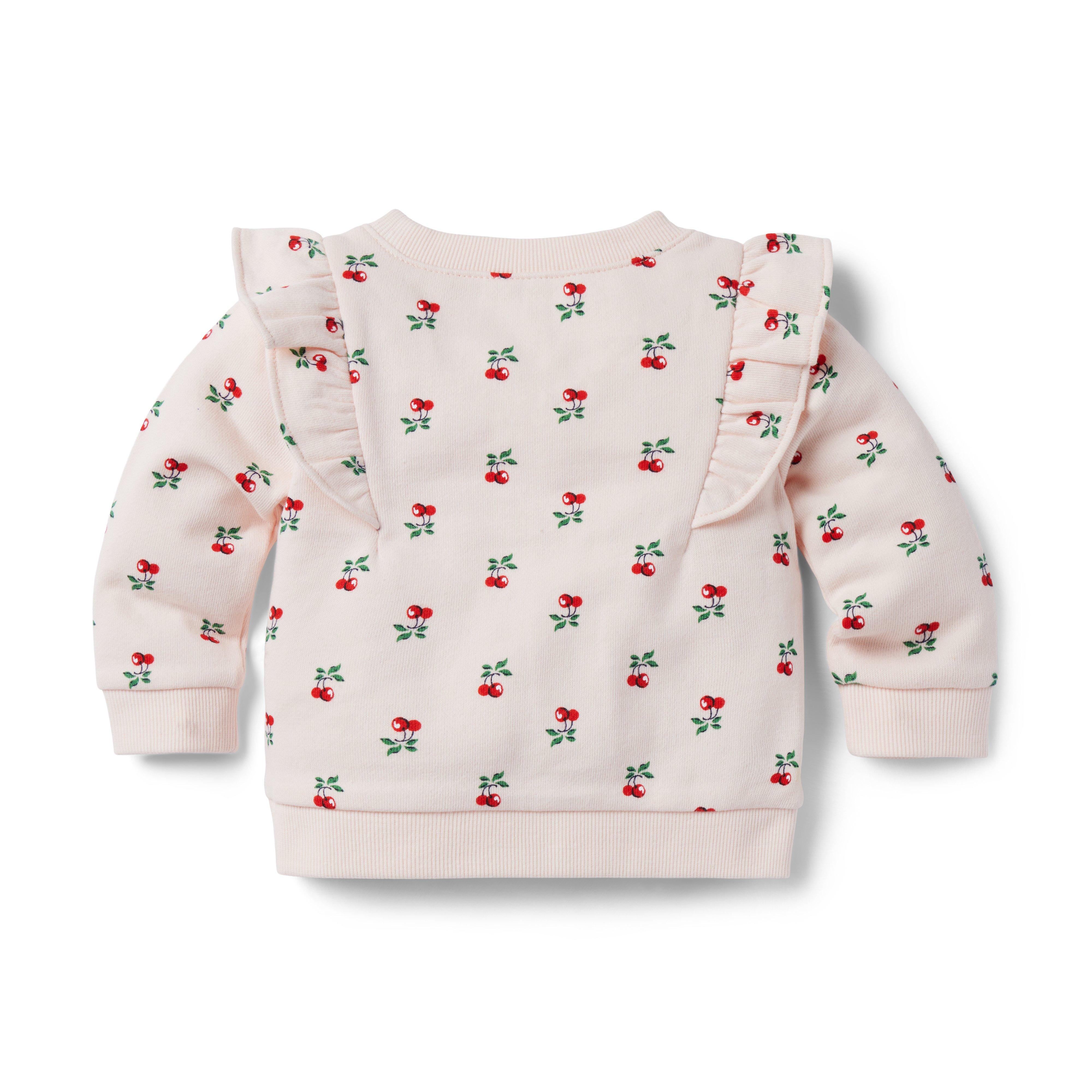 Baby Cherry Ruffle French Terry Sweatshirt image number 1