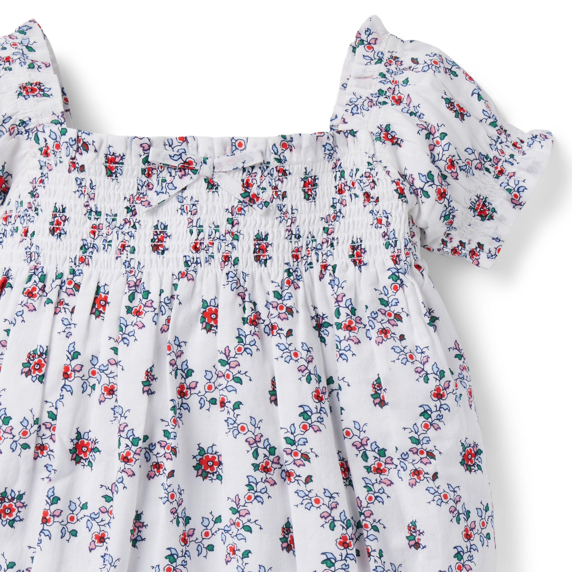 Baby Floral Smocked Romper image number 3