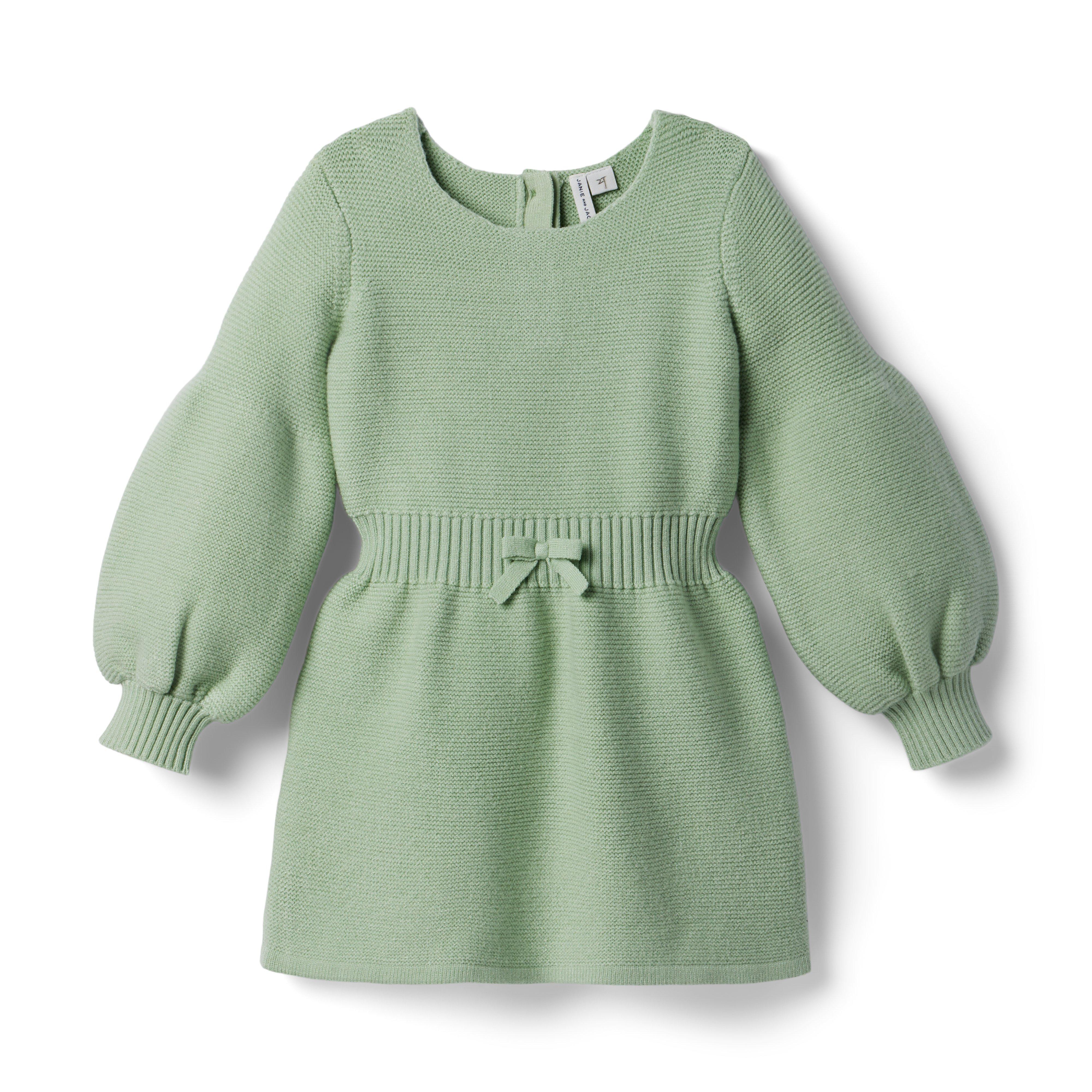 PUFF SLEEVE SWEATER DRESS