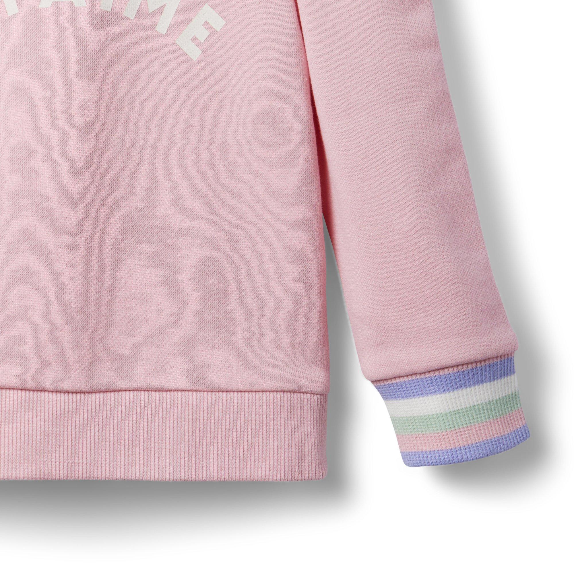 Girls Pink Je T'Aime Logo Side Stripe Leggings