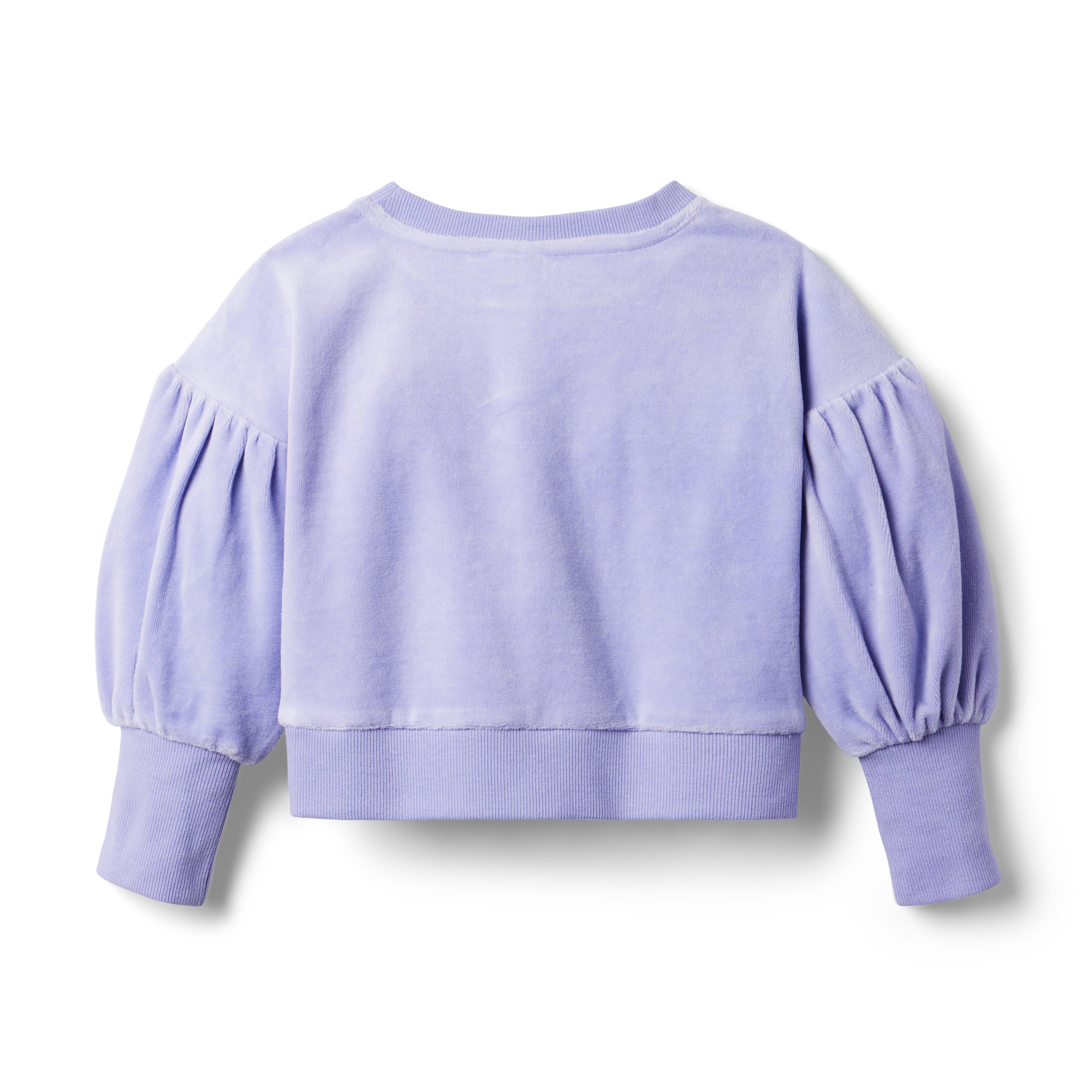 Velour Puff Sleeve Sweatshirt image number 1