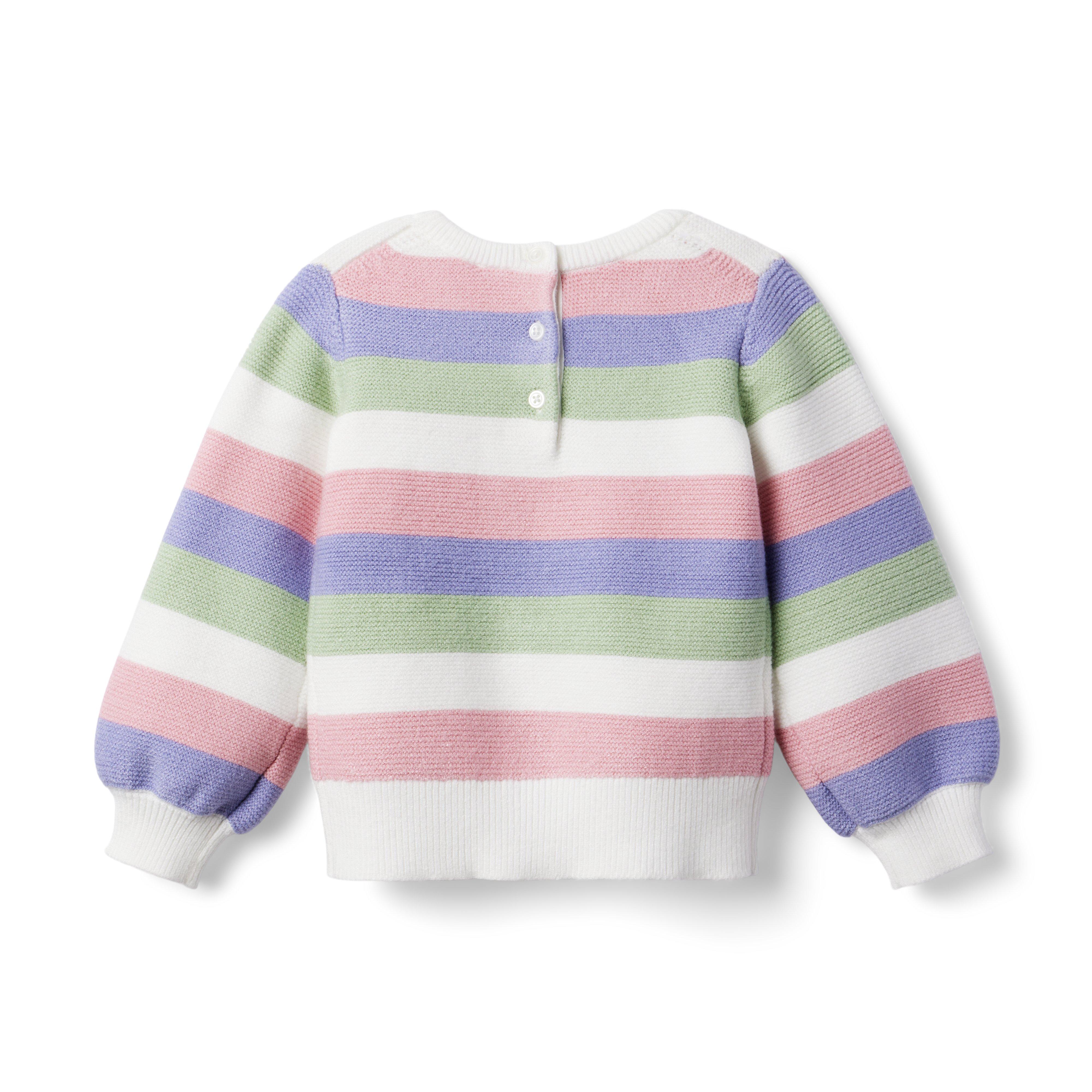 Striped Bishop Sleeve Sweater image number 1