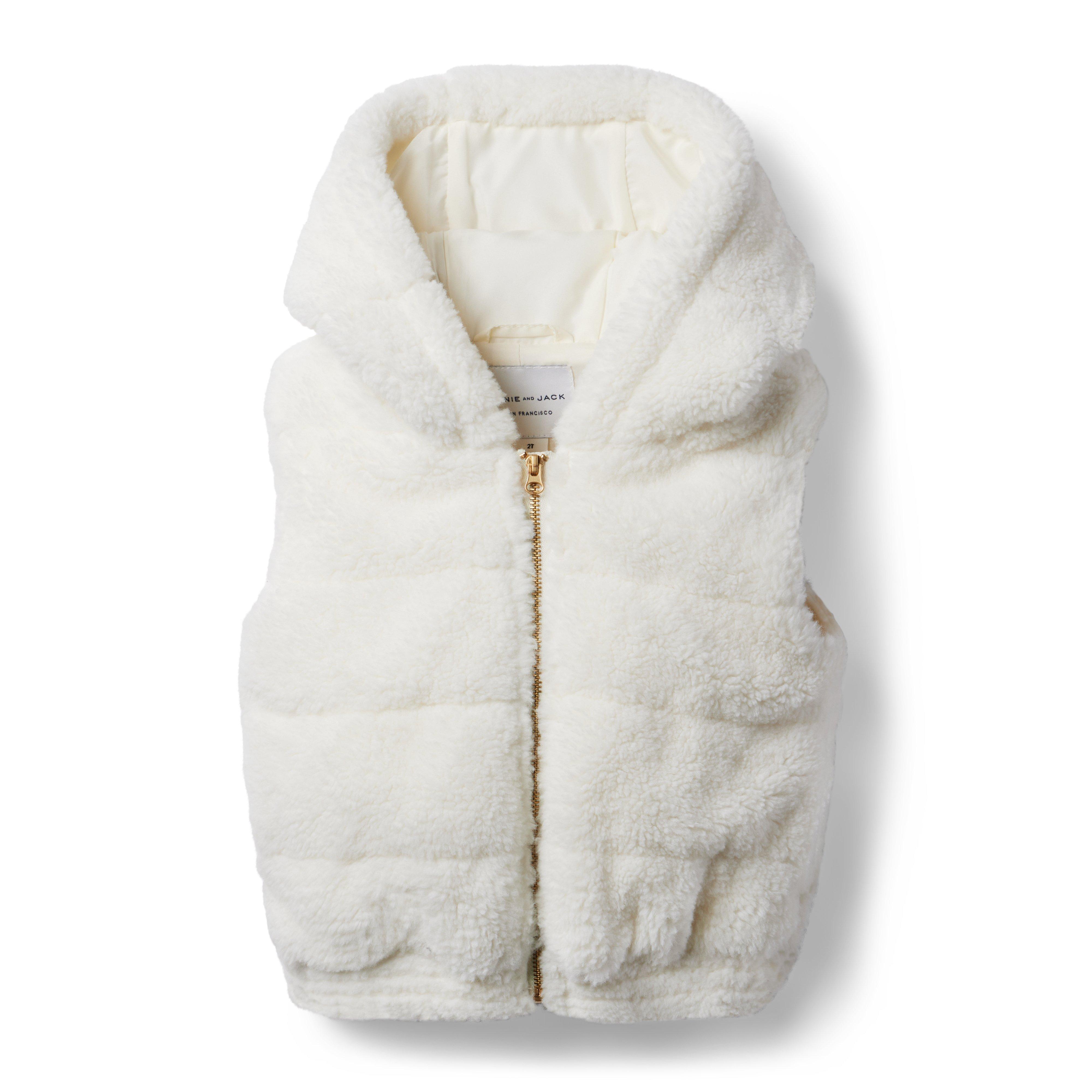 Faux Fur Hooded Vest image number 0