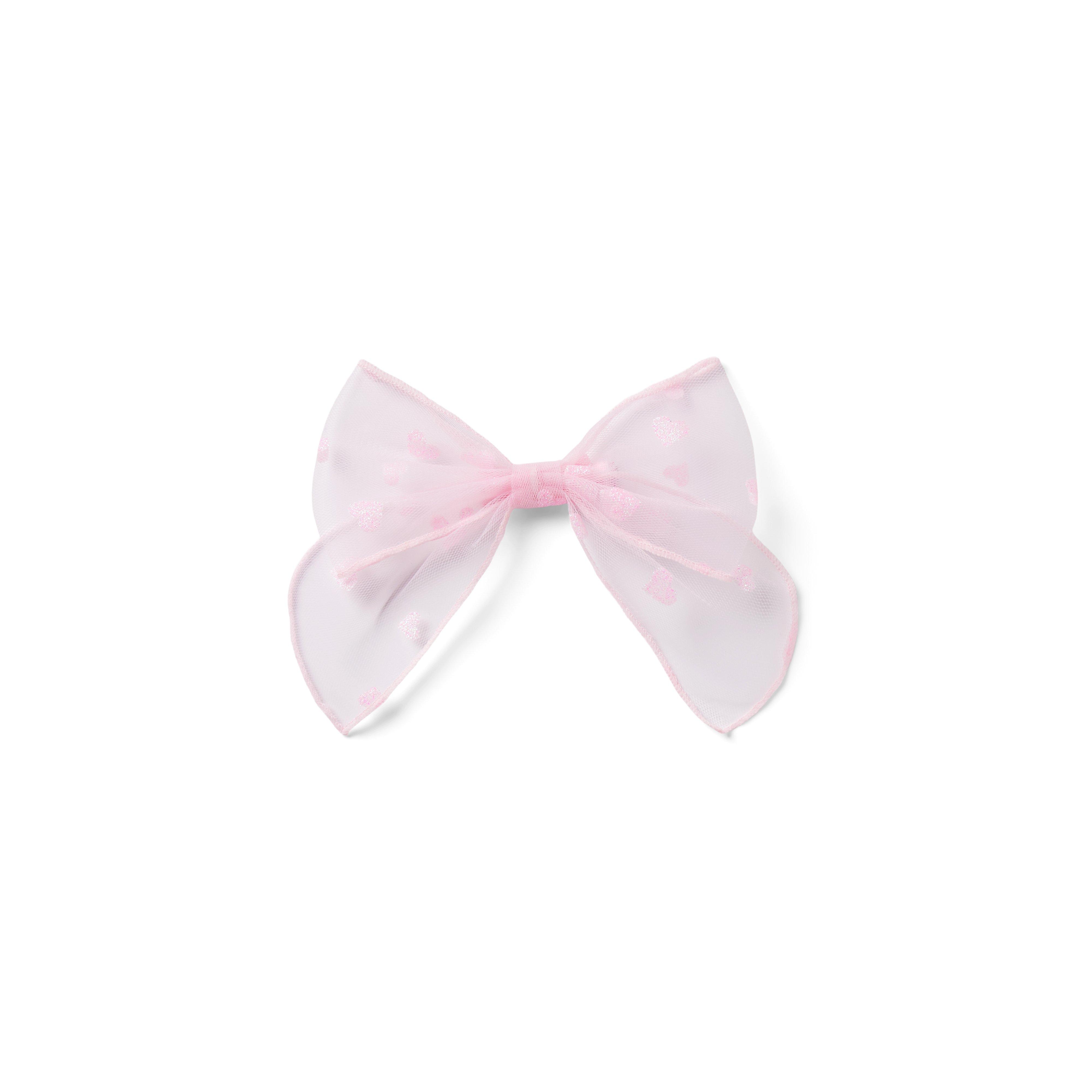 Glitter Heart Bow Barrette image number 0