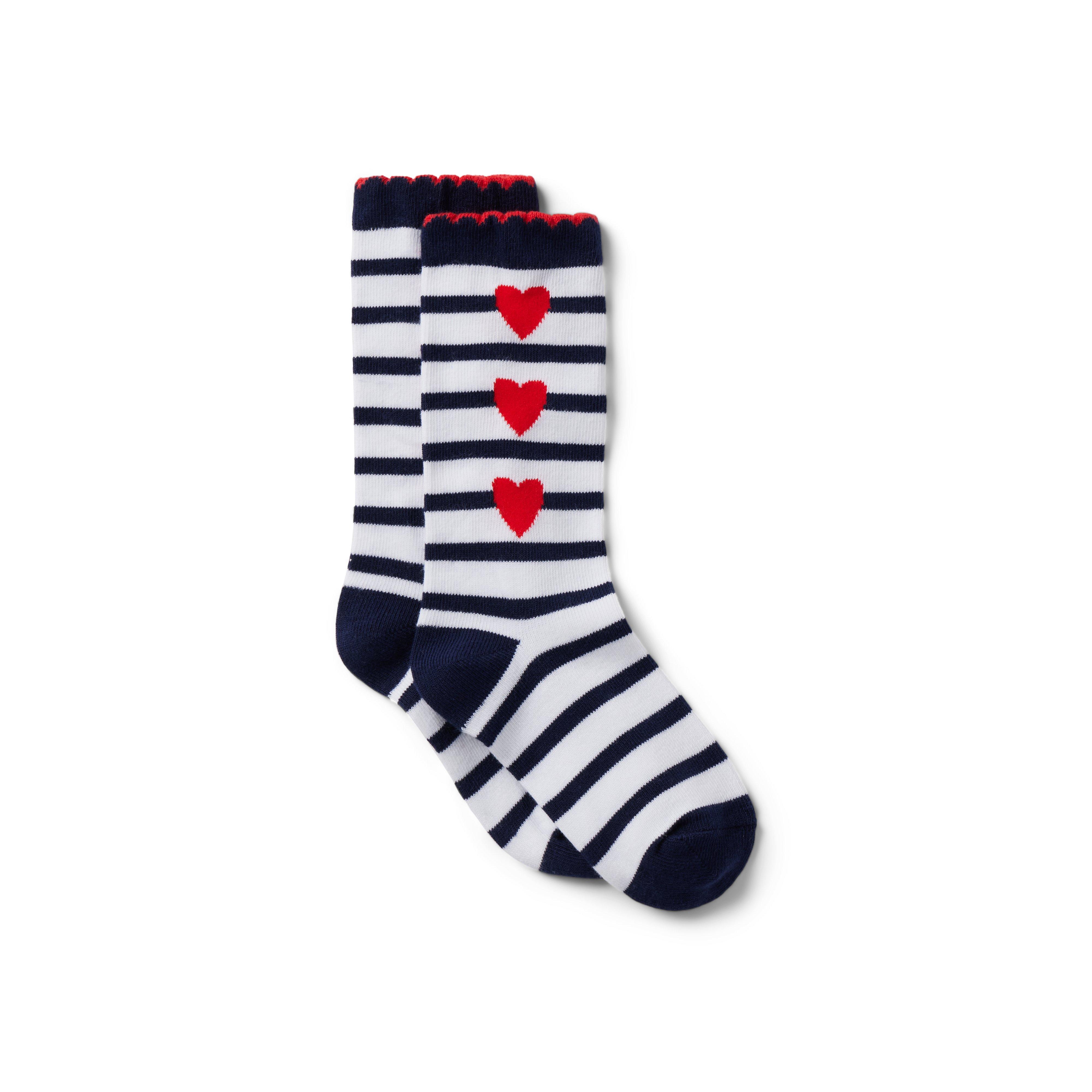 Striped Heart Sock image number 0