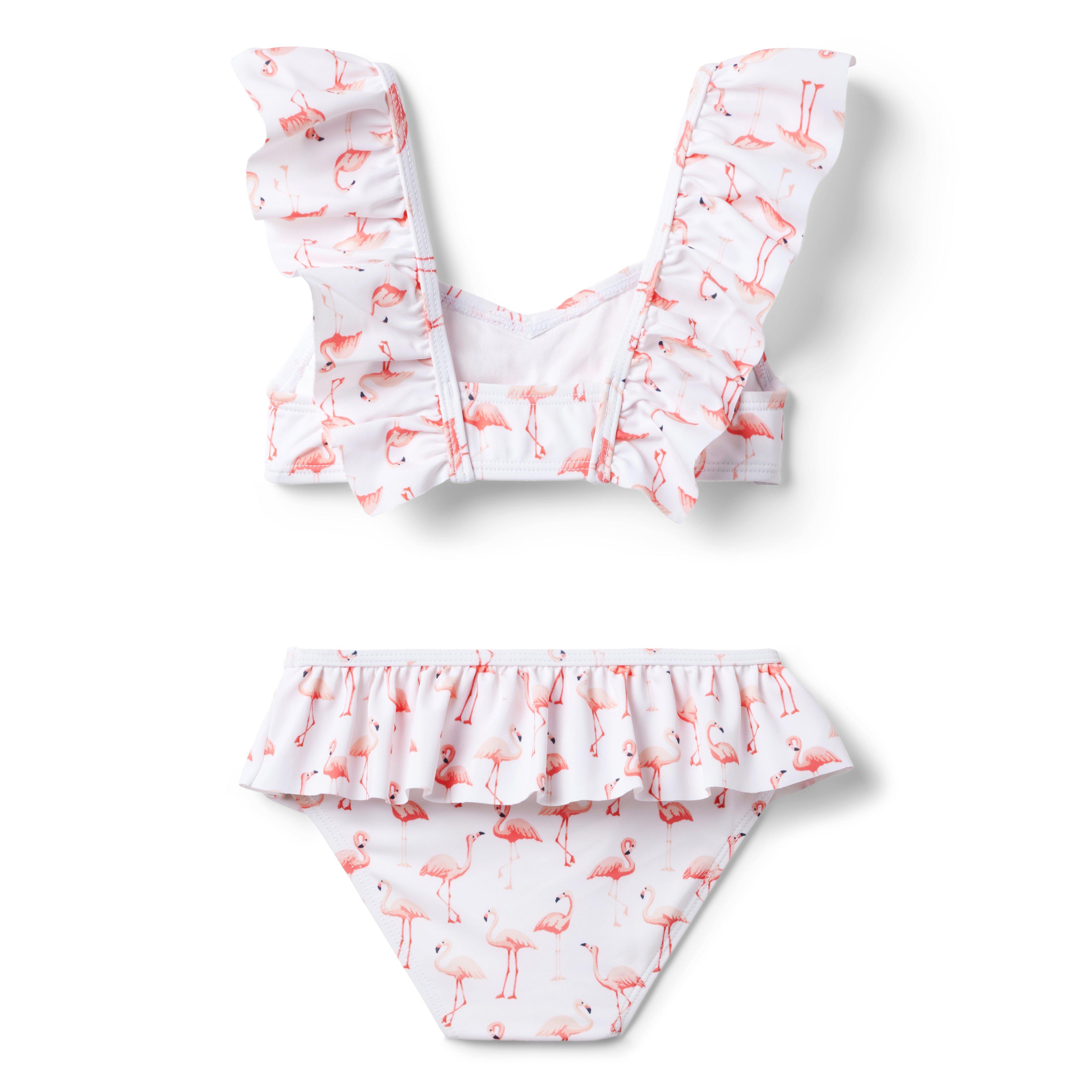 Recycled Flamingo Ruffle 2-Piece Swimsuit image number 1