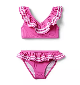 Ric Rac Trim Recycled 2-Piece Swimsuit