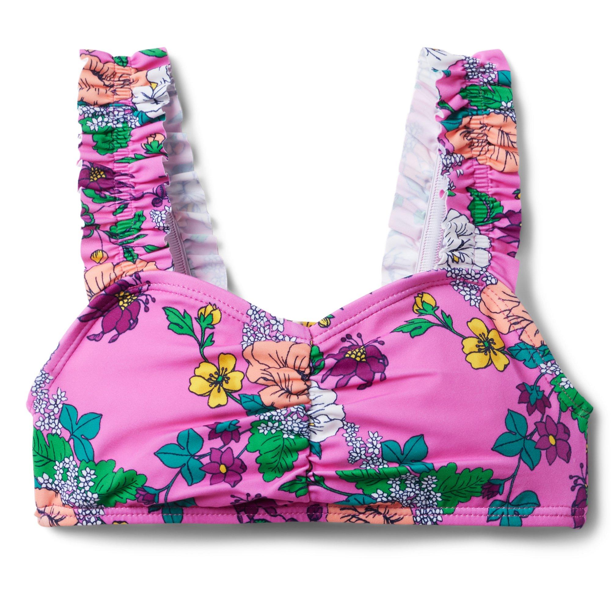 Recycled Floral Ruffle 2-Piece Swimsuit image number 3