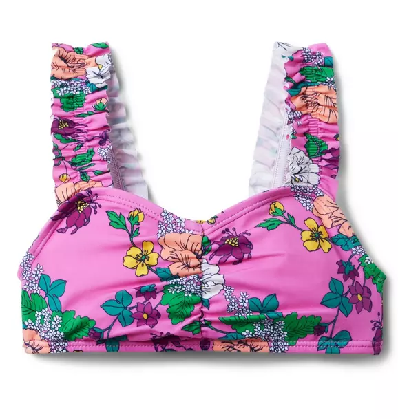Recycled Floral Ruffle 2-Piece Swimsuit image number 3