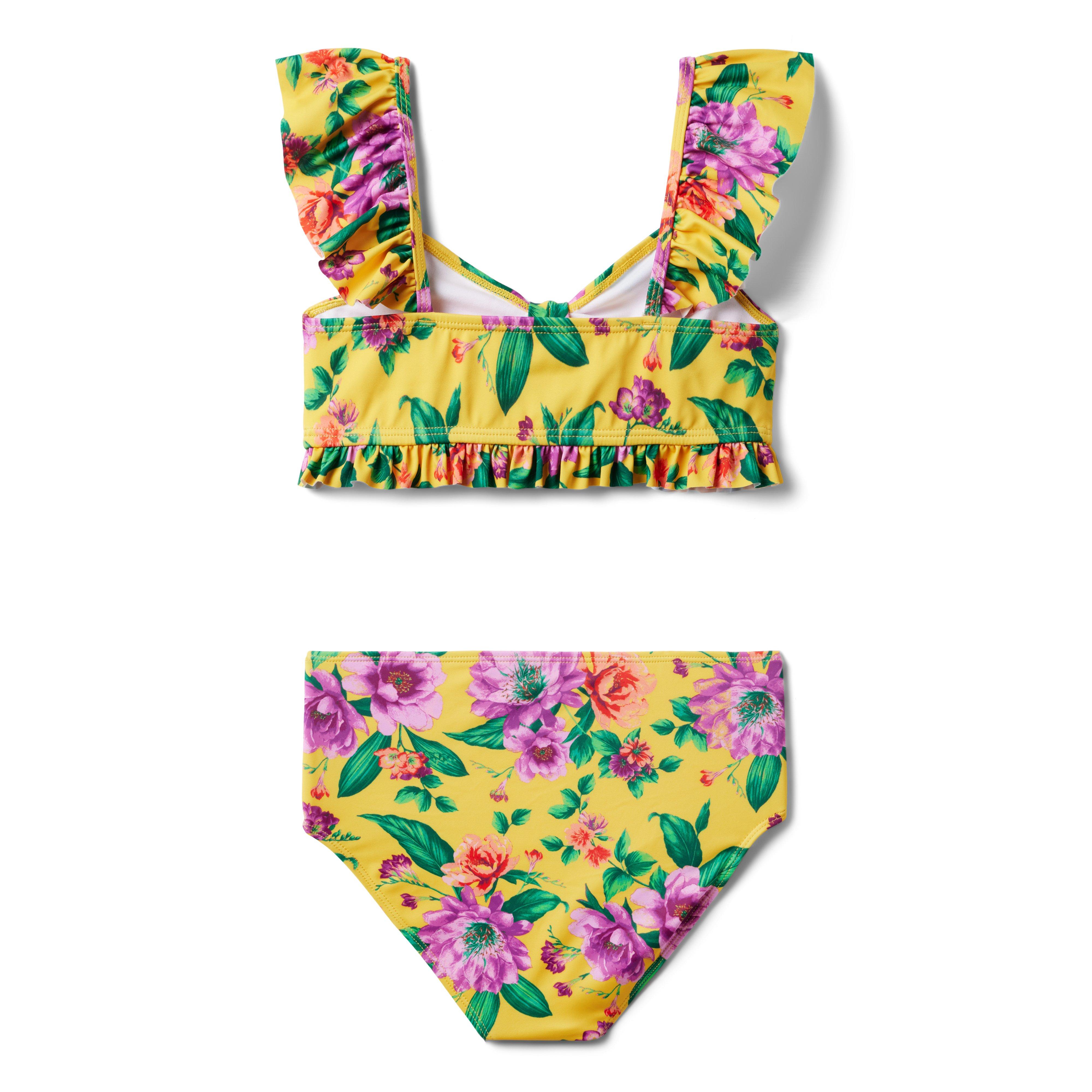 Recycled Floral Ruffle 2-Piece Swimsuit image number 1