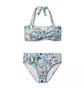 Floral Halter Recycled 2-Piece Swimsuit