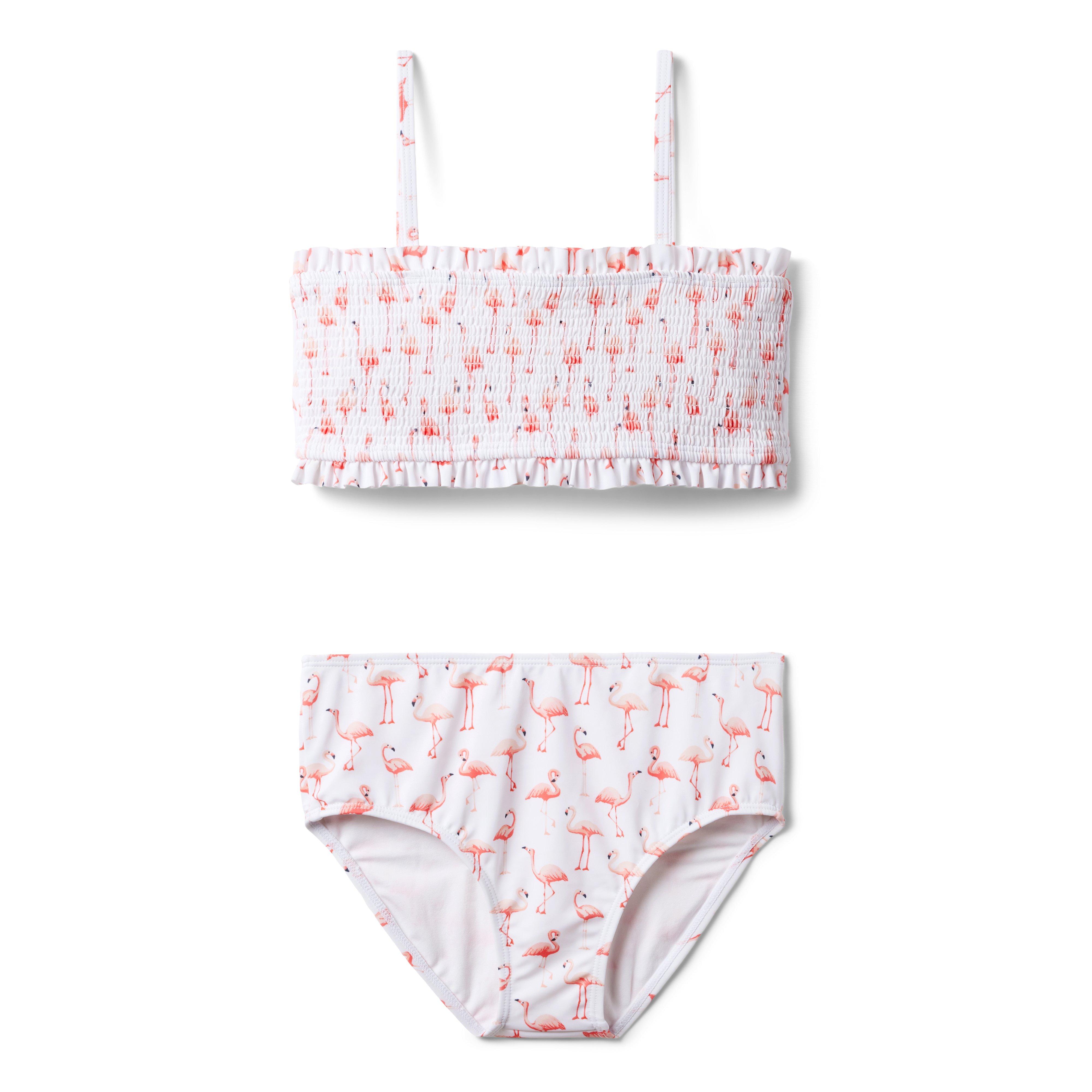 Recycled Flamingo Smocked 2-Piece Swimsuit image number 0