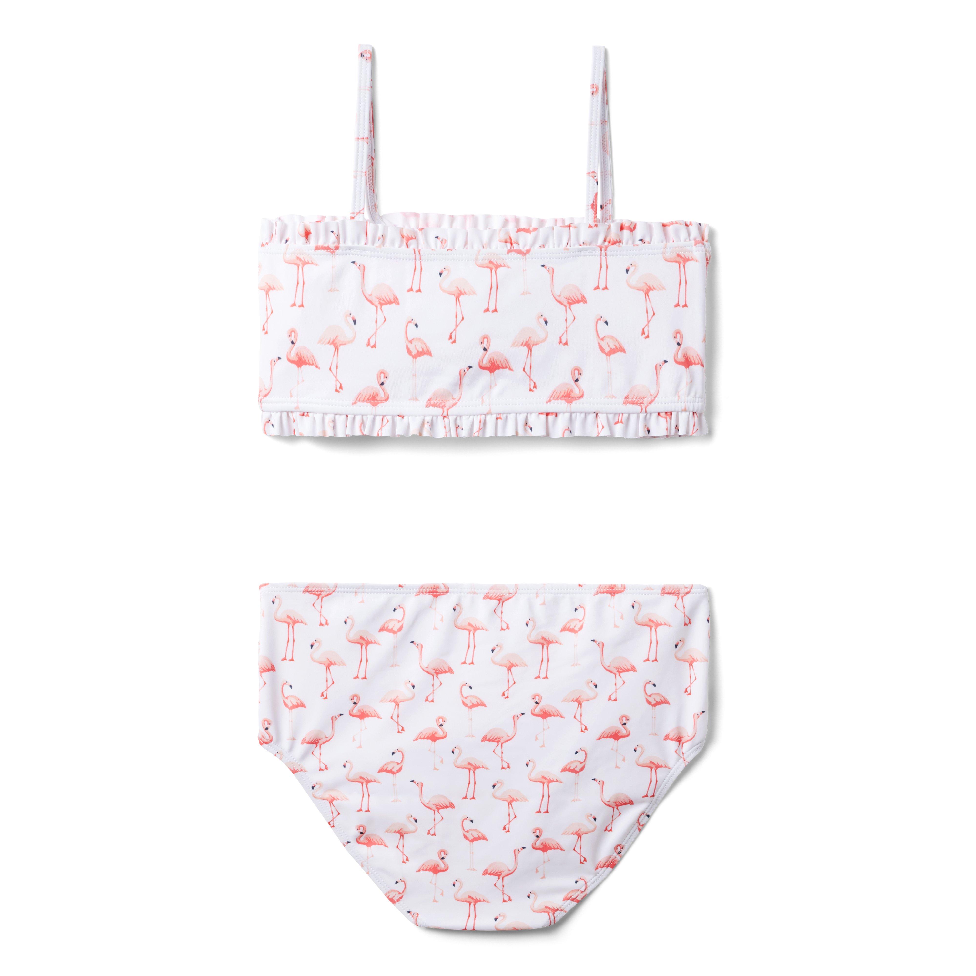 Recycled Flamingo Smocked 2-Piece Swimsuit image number 1