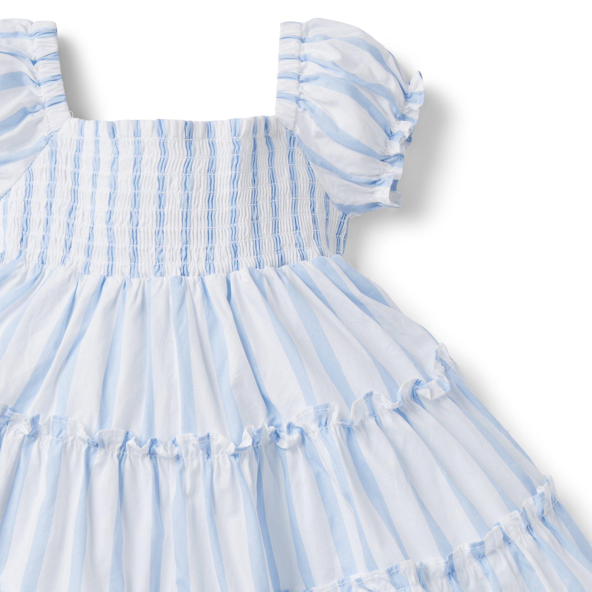 The Abigail Striped Smocked Baby Dress image number 3