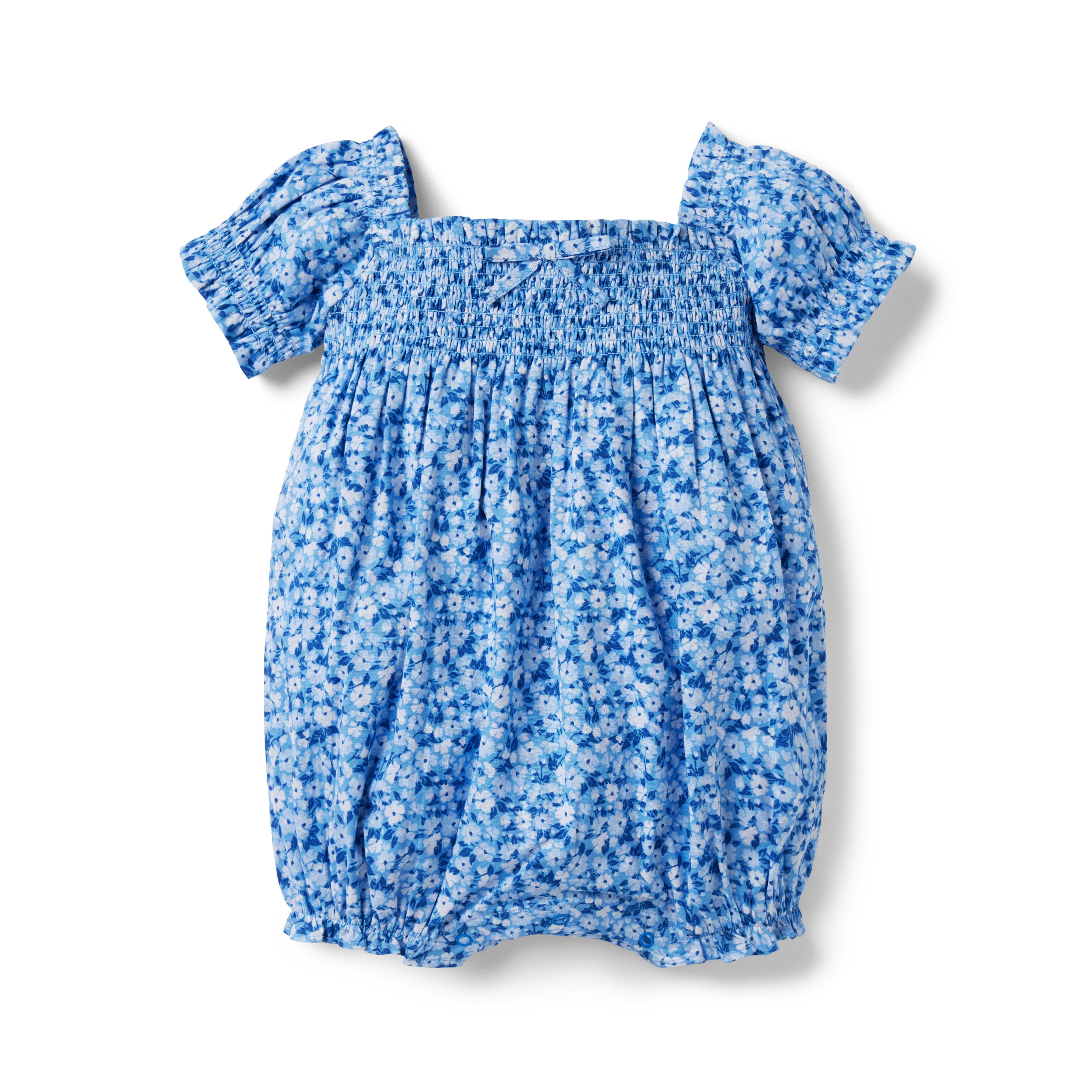 Baby Floral Smocked Romper image number 0