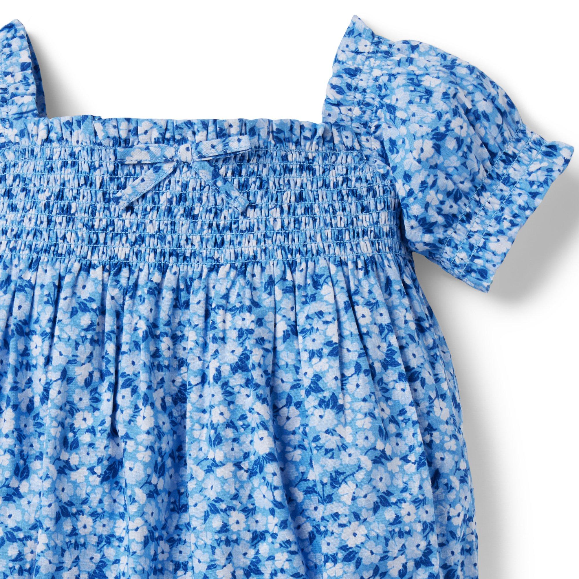 Baby Floral Smocked Romper image number 3