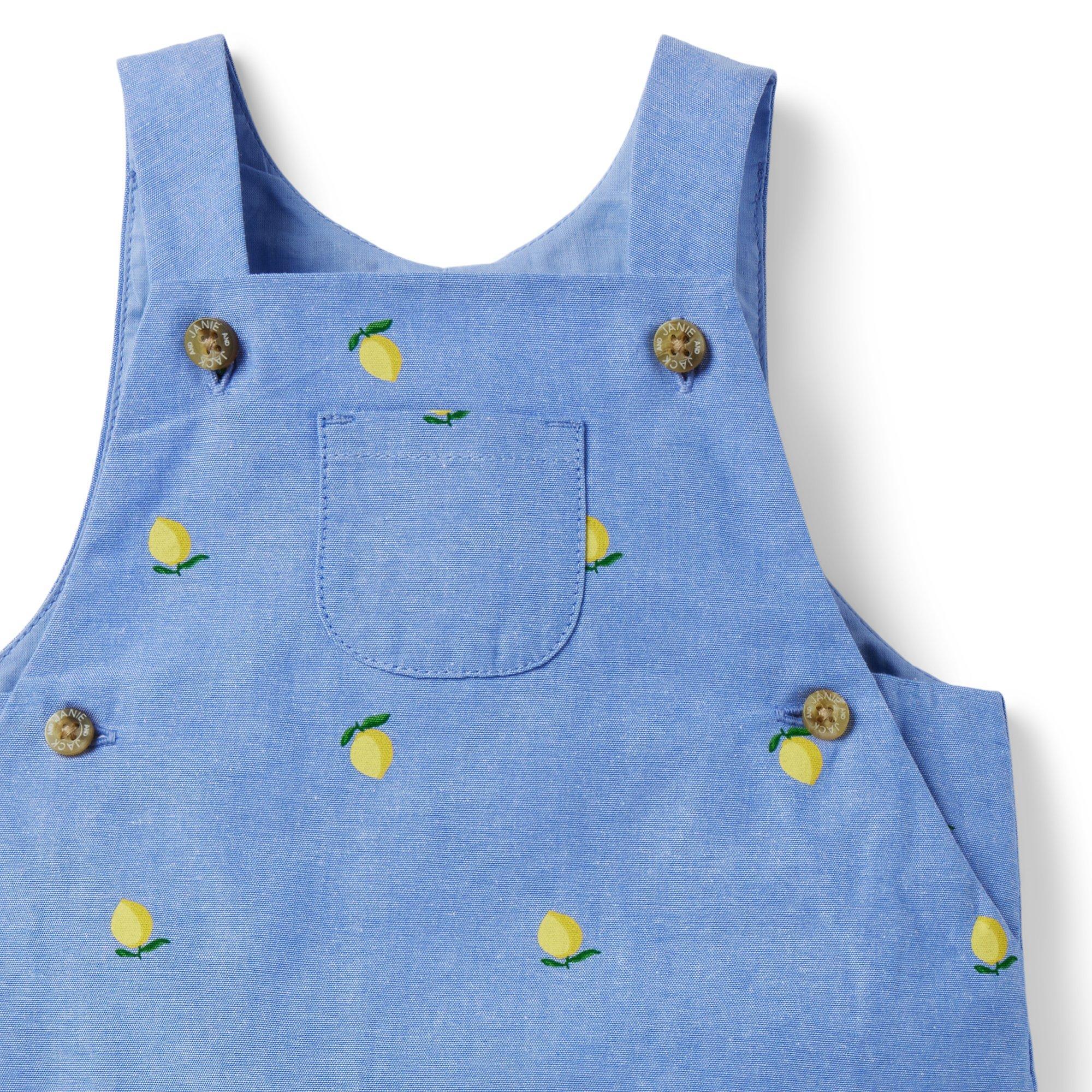 Baby Lemon Oxford Overall image number 3