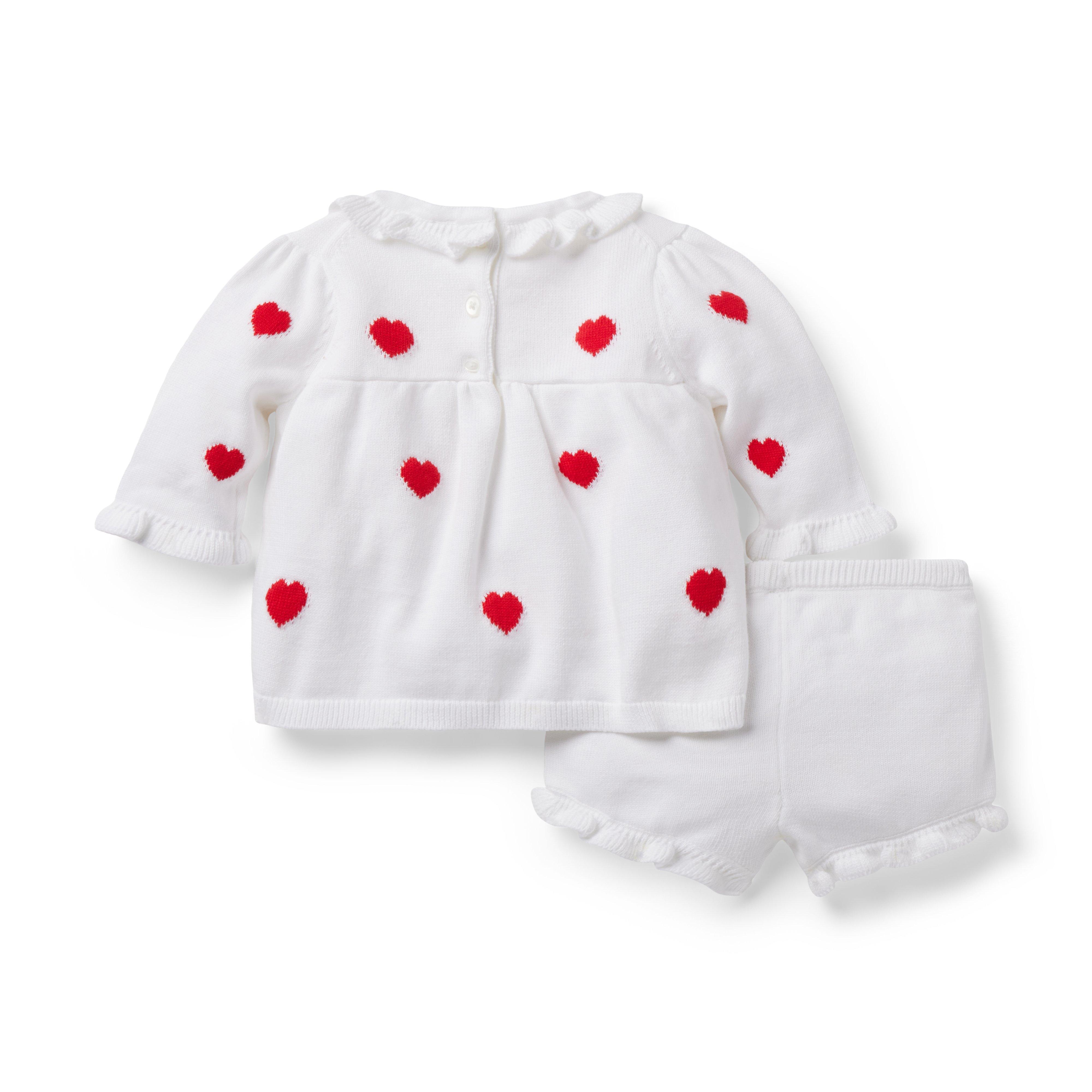 Baby Heart Sweater Matching Set image number 1