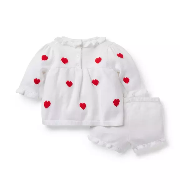 Baby Heart Sweater Matching Set image number 1
