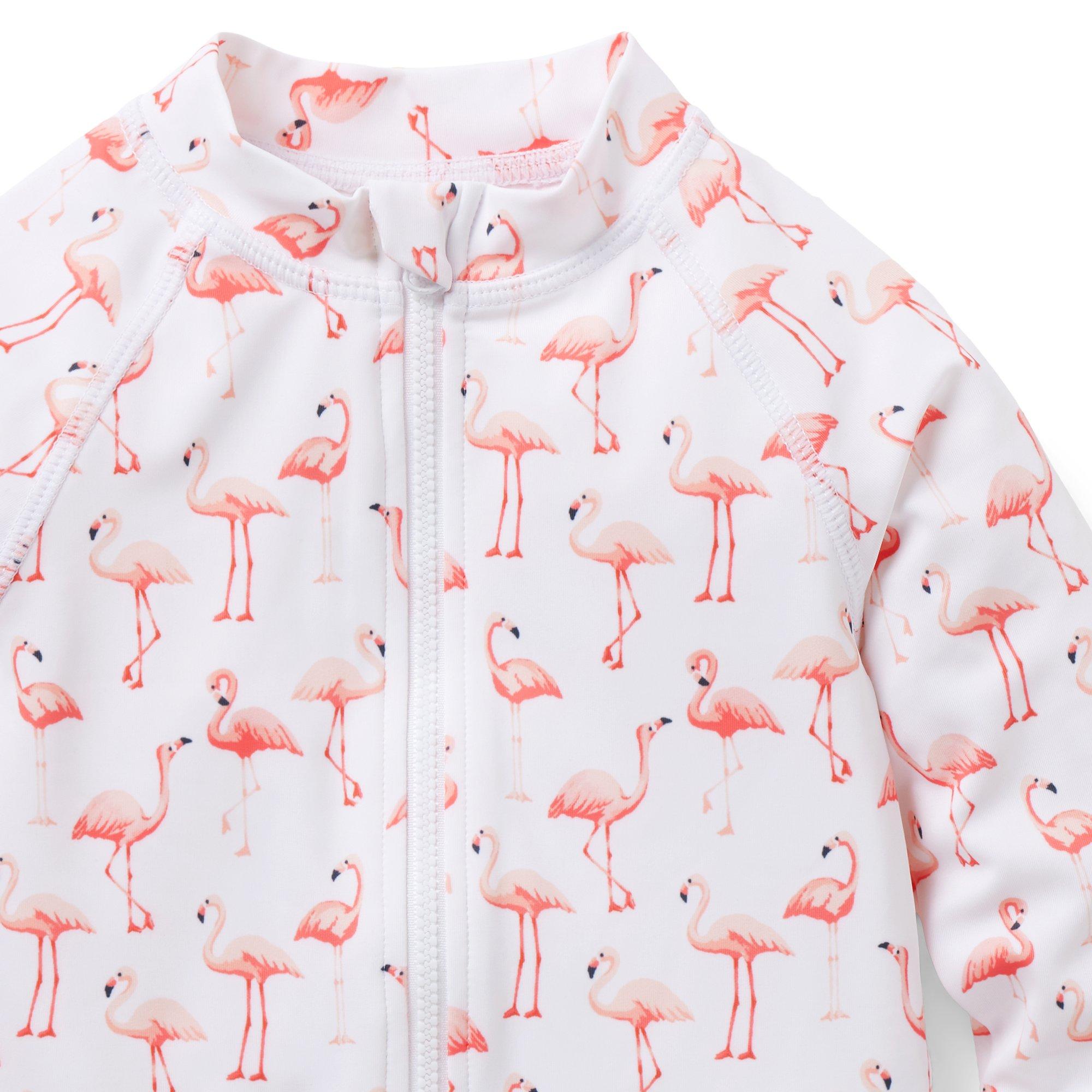 Baby Recycled Flamingo Rash Guard Swimsuit image number 2