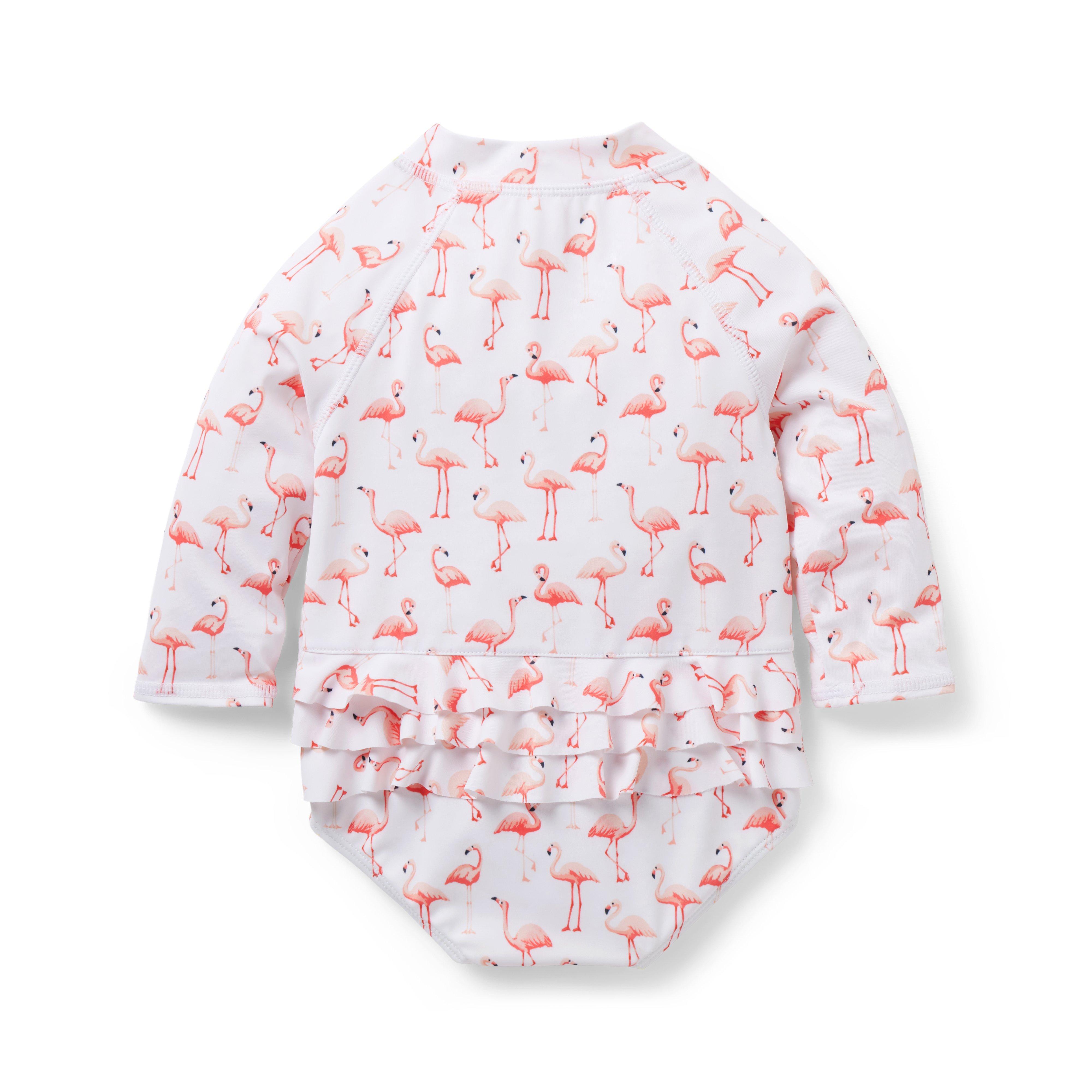 Baby Recycled Flamingo Rash Guard Swimsuit image number 1