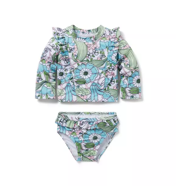 Baby Recycled Floral Rash Guard Set