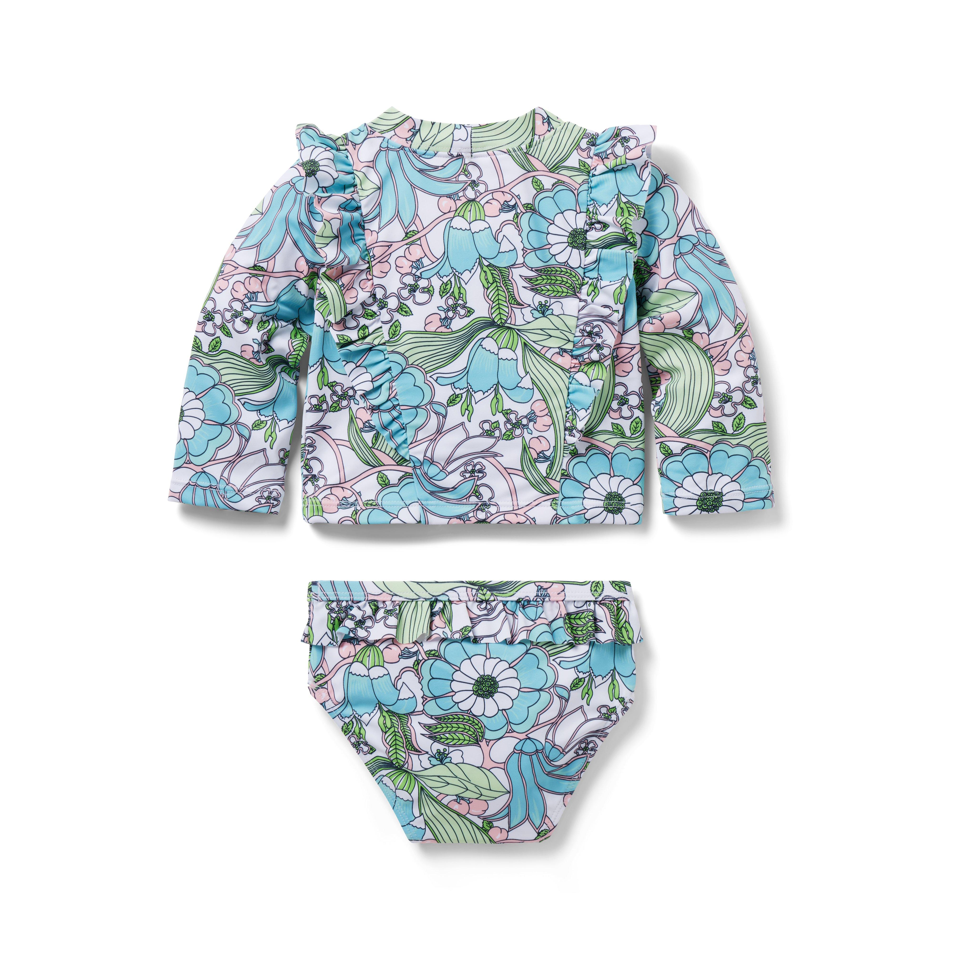 Baby Recycled Floral Rash Guard Set image number 1