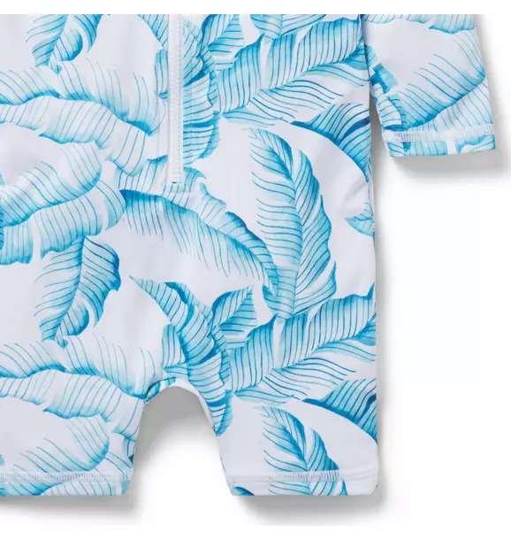 Baby Recycled Palm Leaf Rash Guard Swimsuit image number 3