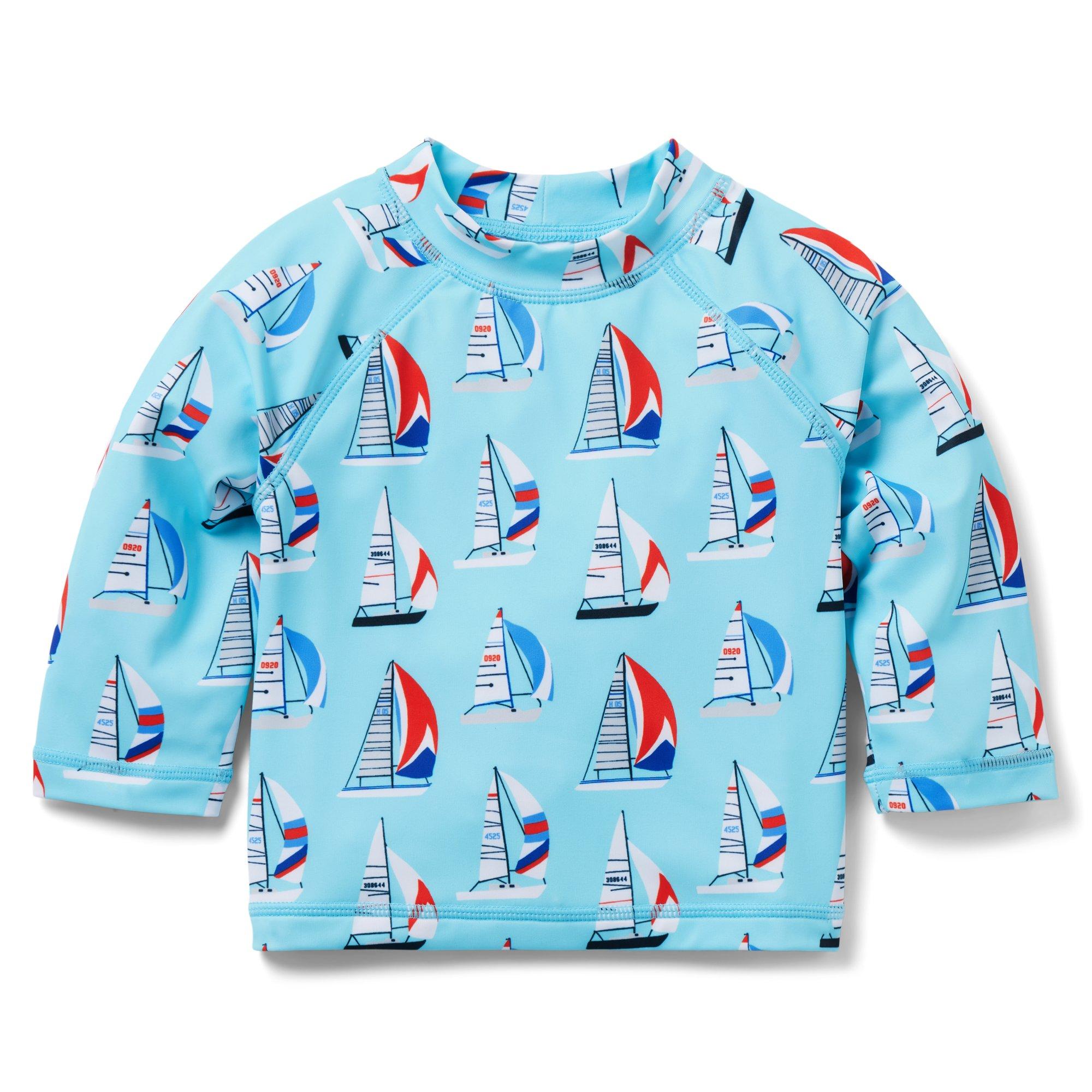 Baby Sailboat Recycled Rash Guard Set image number 2