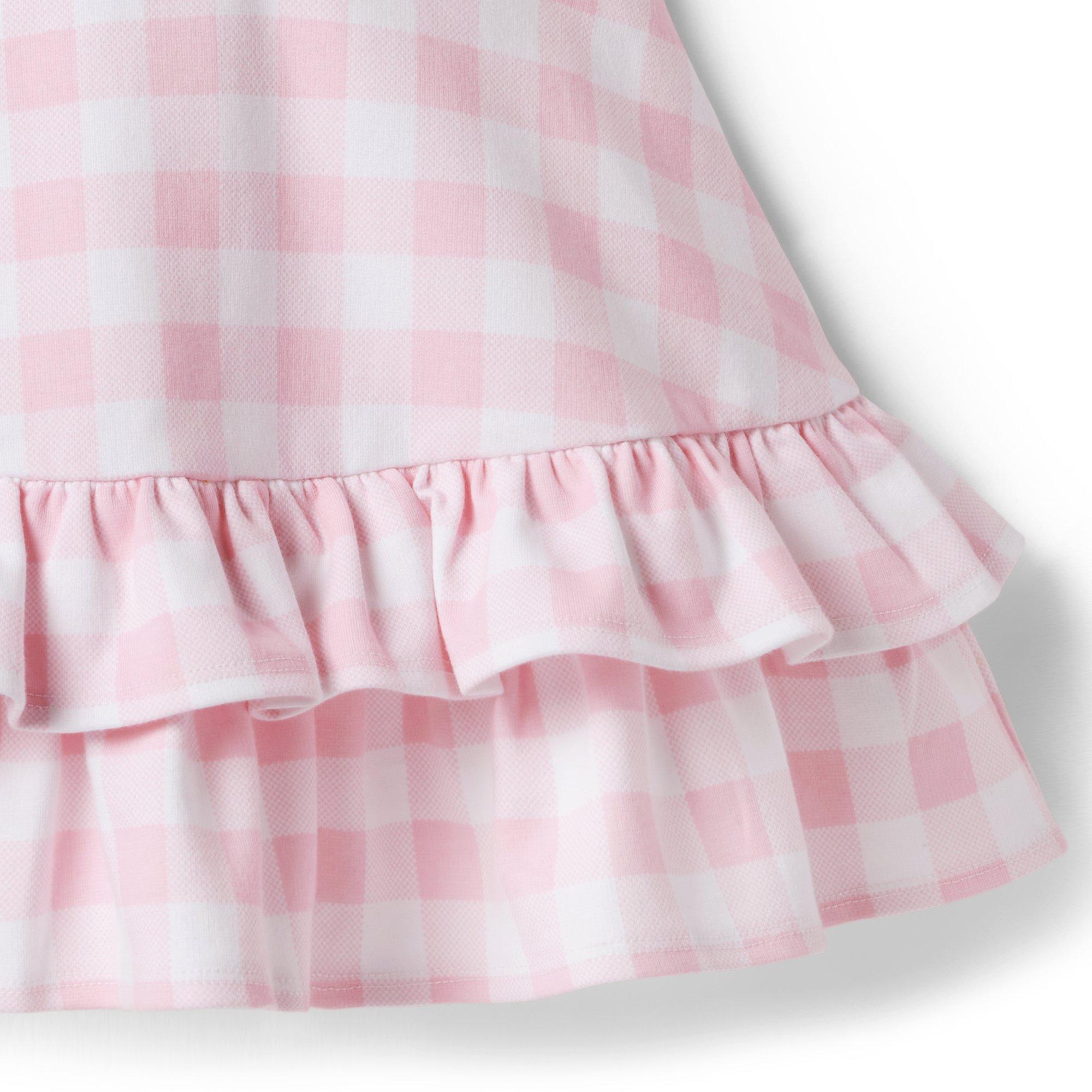 Gingham Ruffle Ponte Dress image number 3