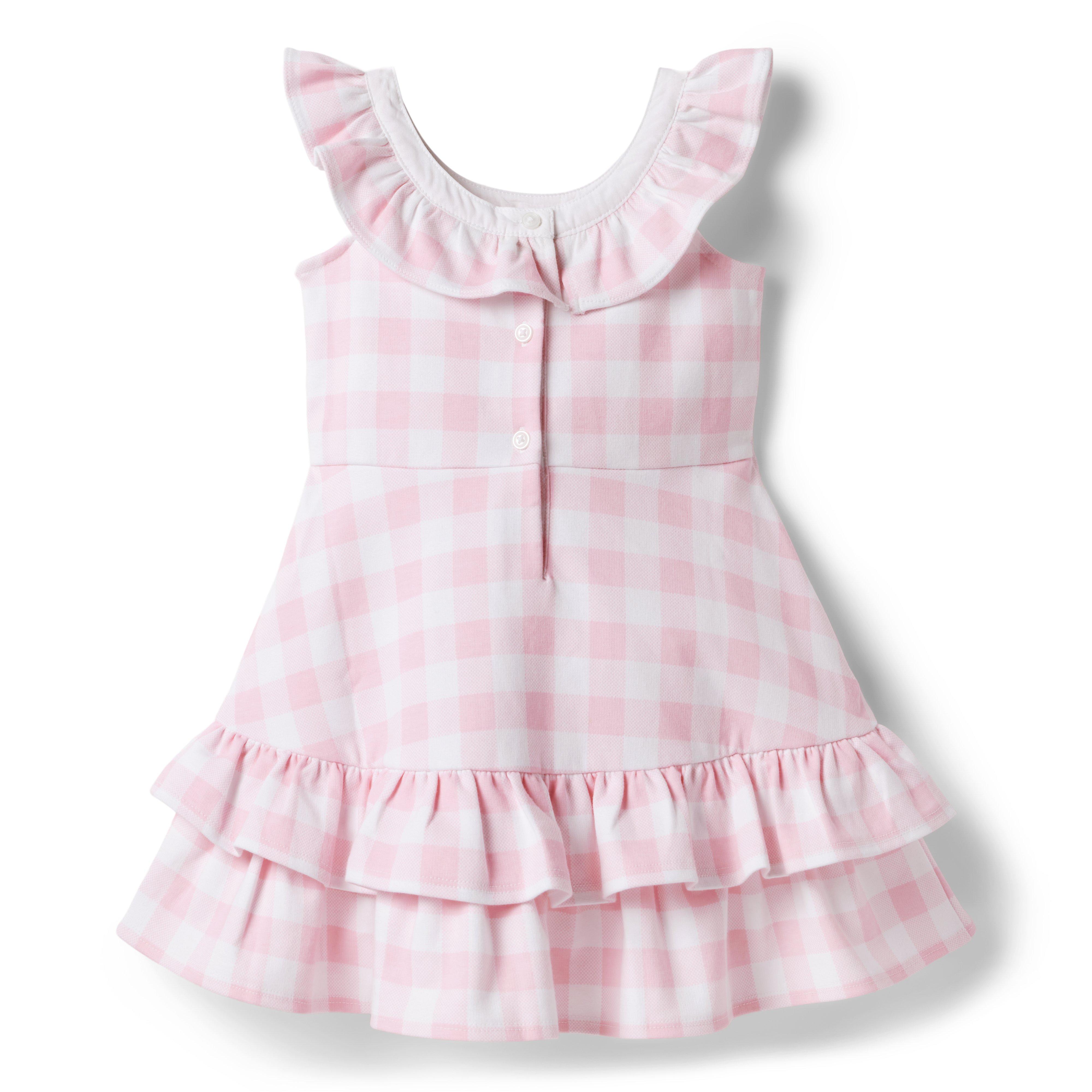 Gingham Ruffle Ponte Dress image number 1