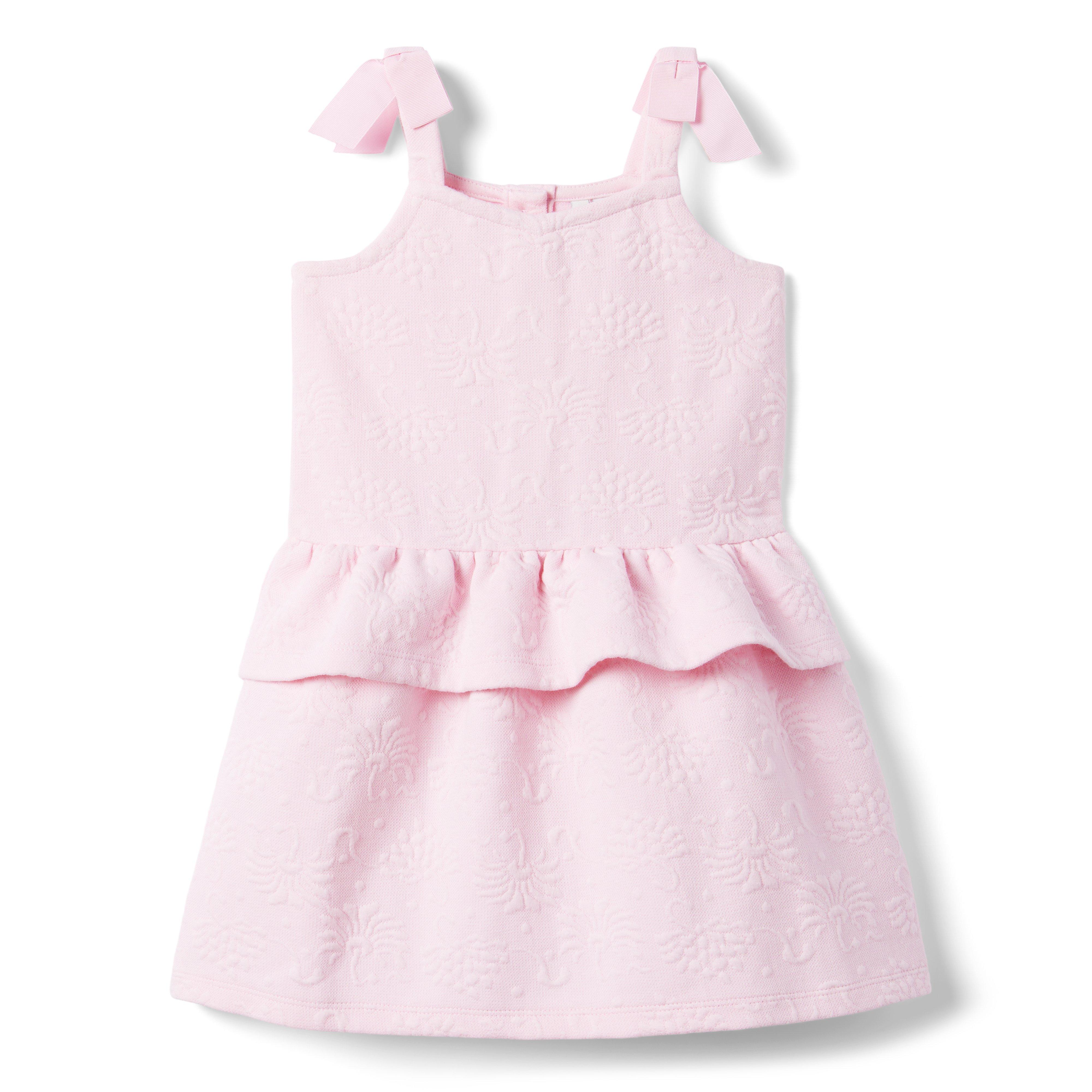 Floral Peplum Jacquard Dress image number 0