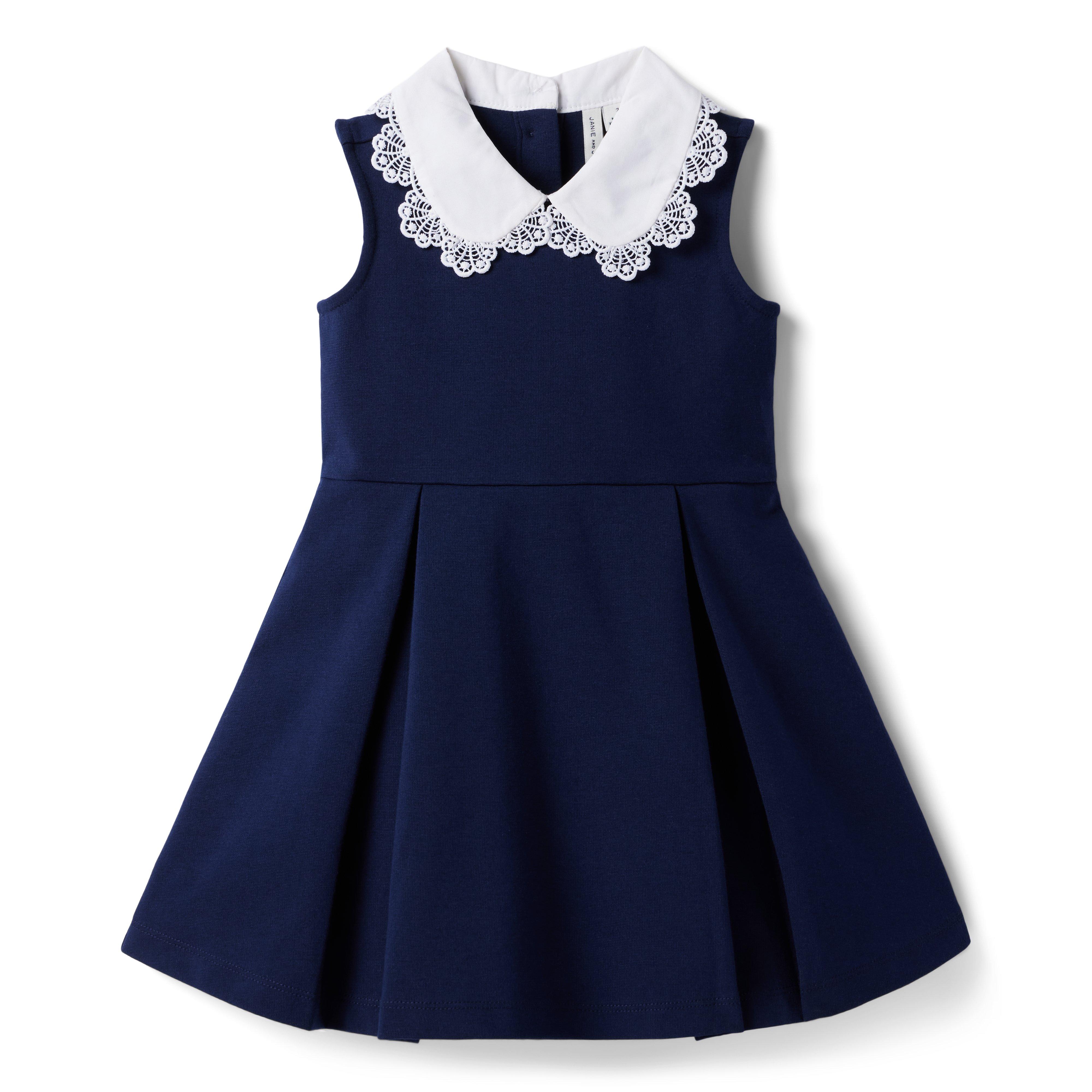 Lace Collar Ponte Dress image number 0