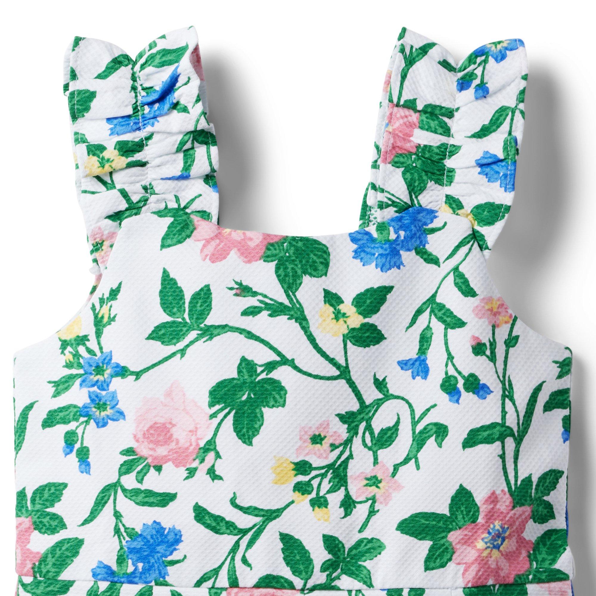 Floral Pique Romper image number 2