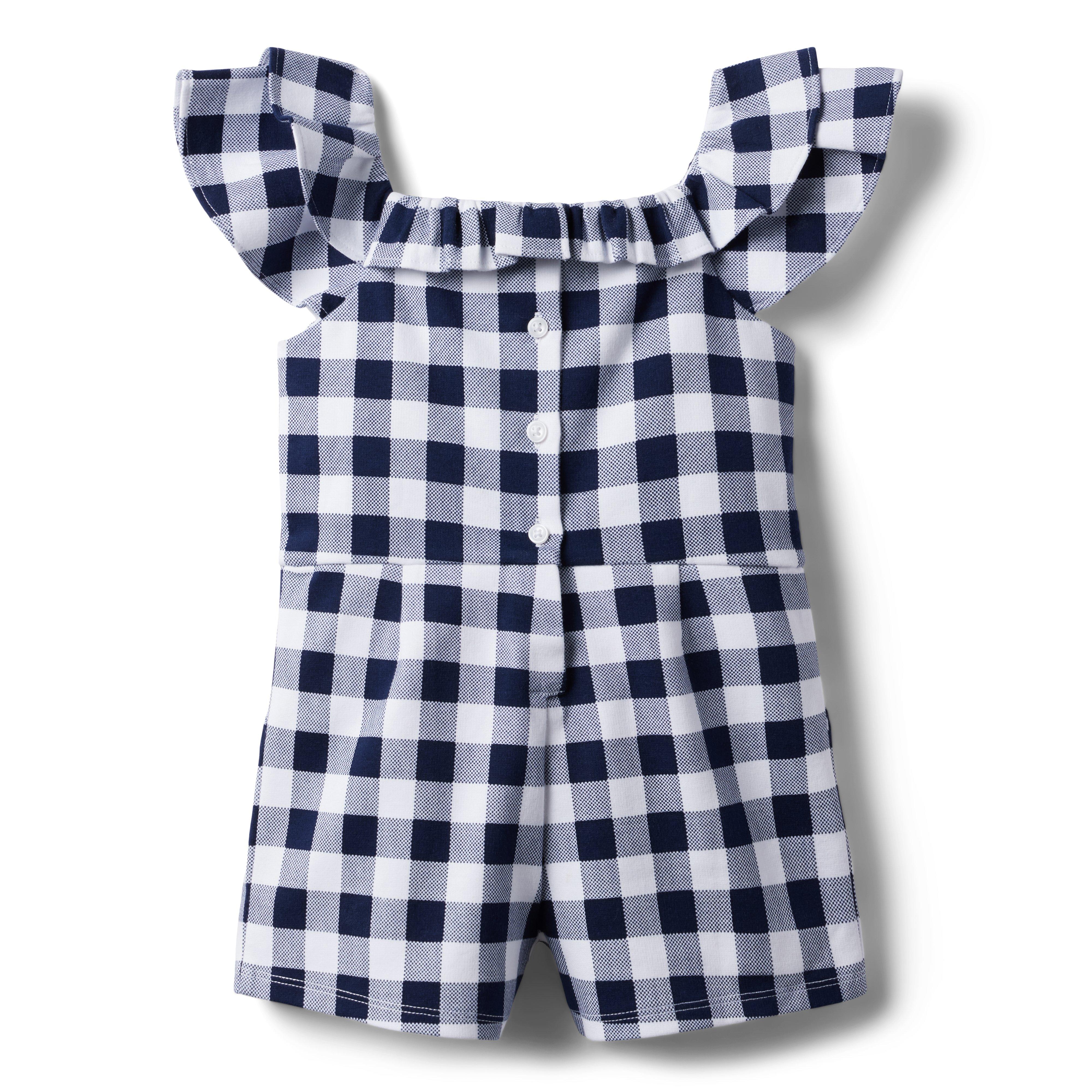 Gingham Ponte Romper image number 1
