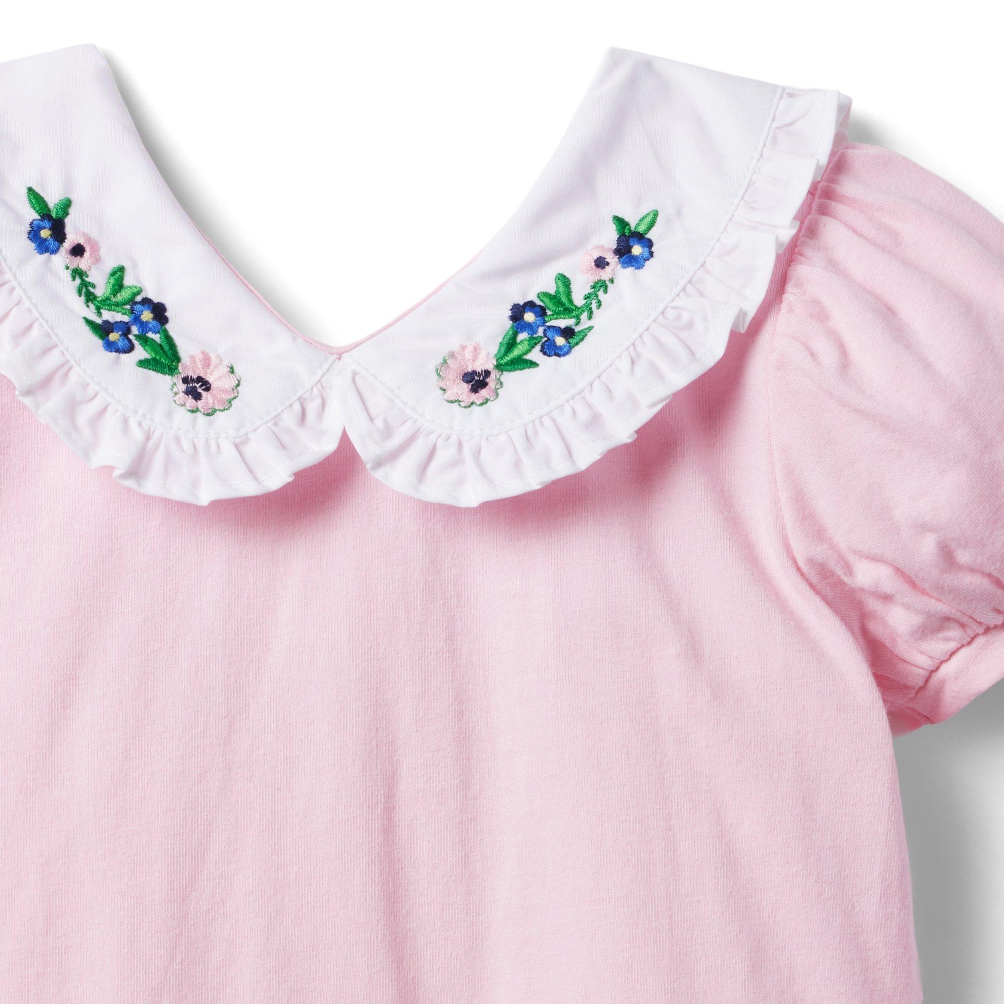 Embroidered Floral Jersey Top image number 2