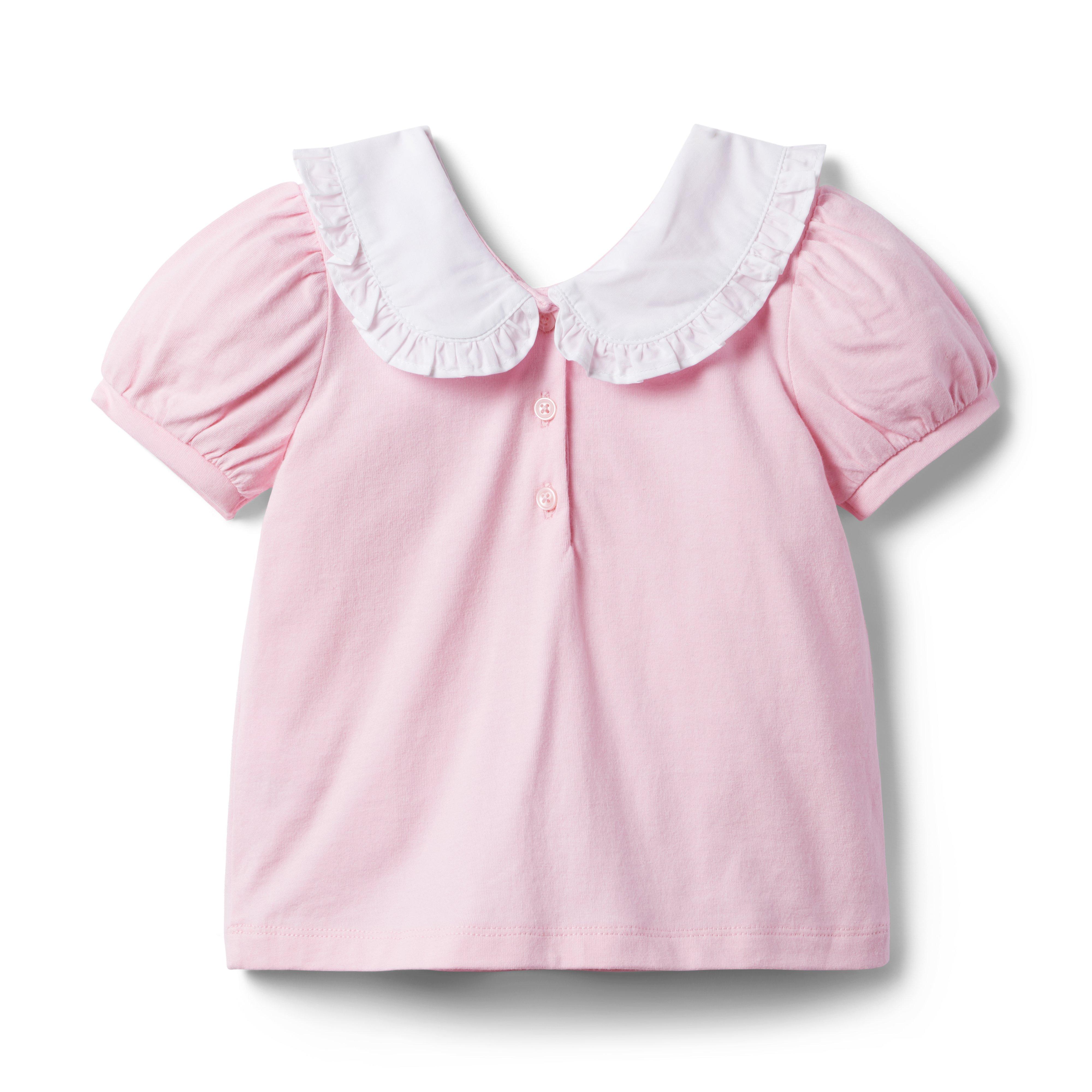 Embroidered Floral Jersey Top image number 1