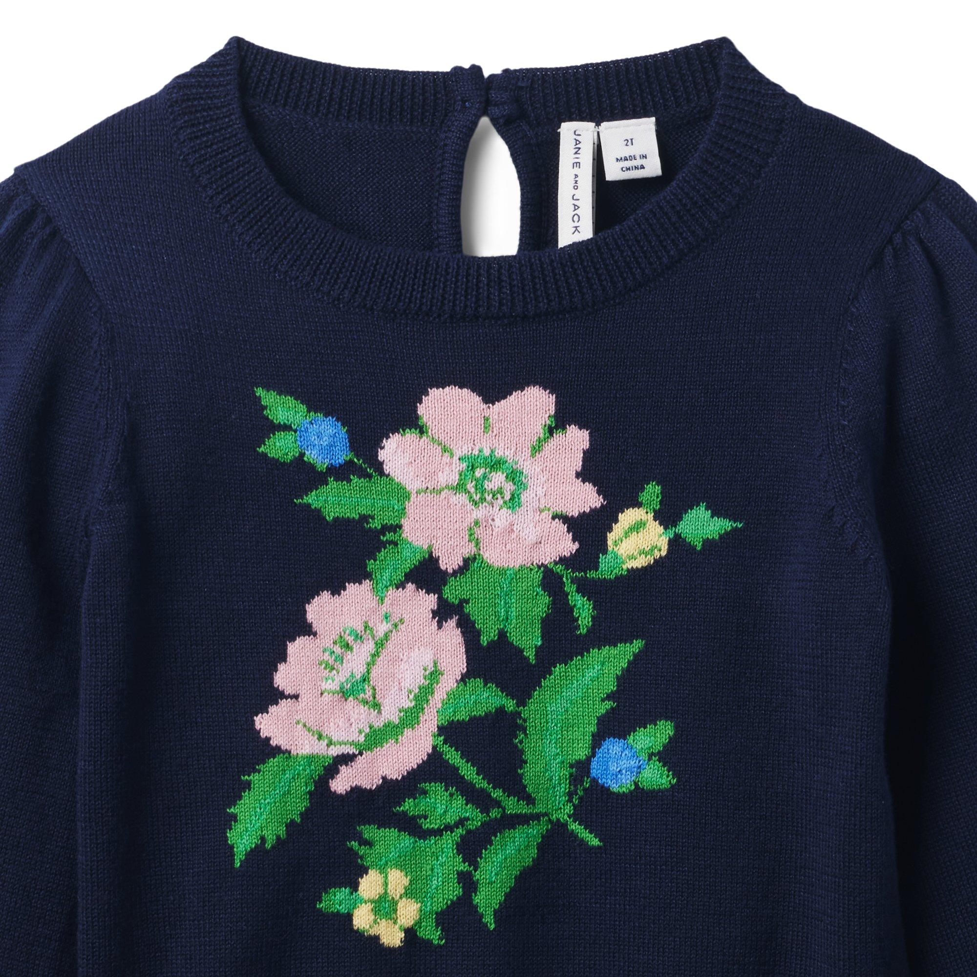 Floral Ruffle Cuff Sweater image number 2