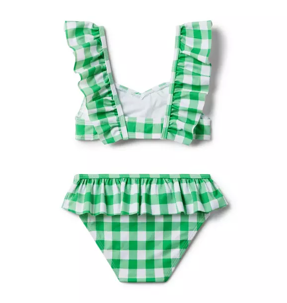 Gingham Ruffle 2-Piece Swimsuit image number 1