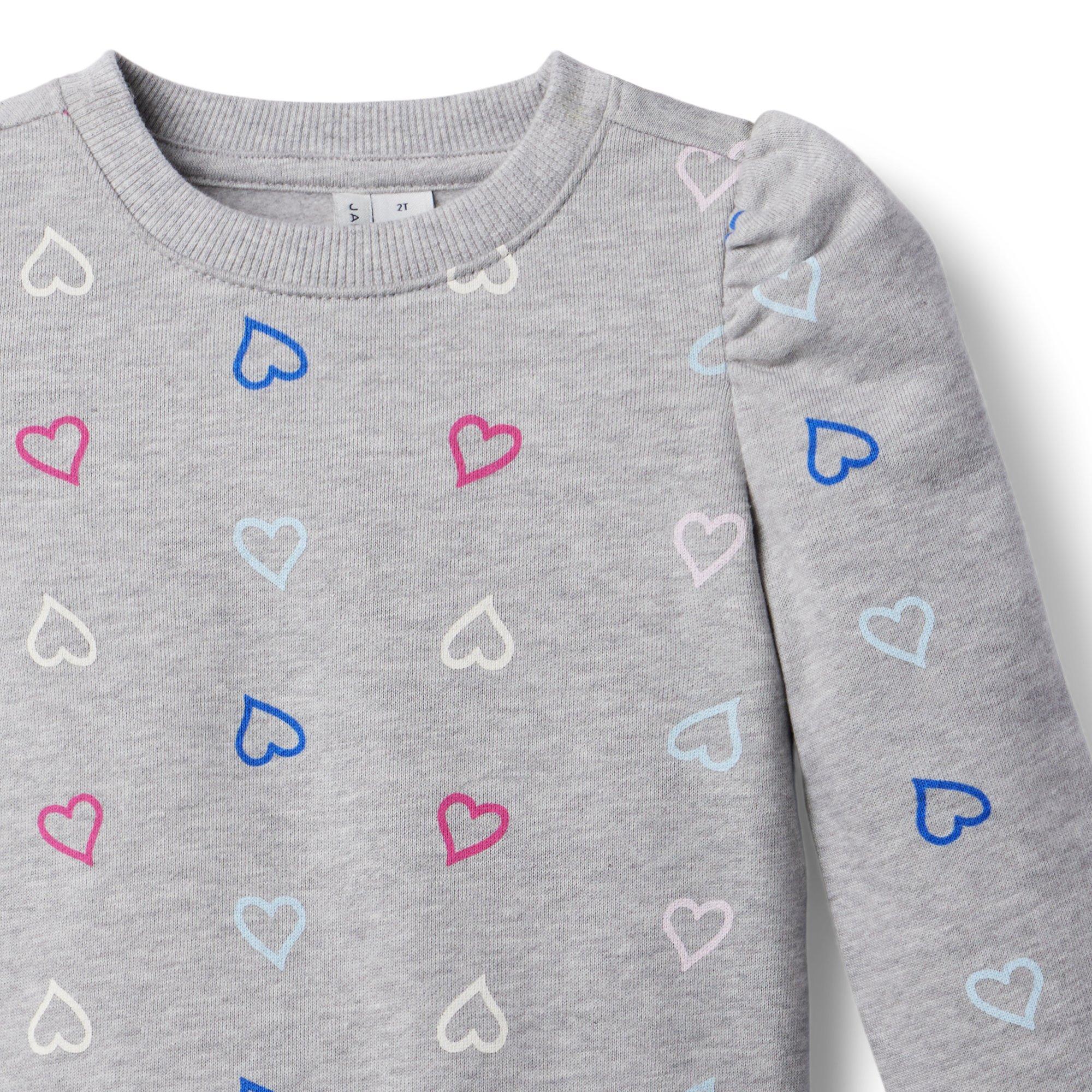 Heart Puff Sleeve Sweatshirt image number 2