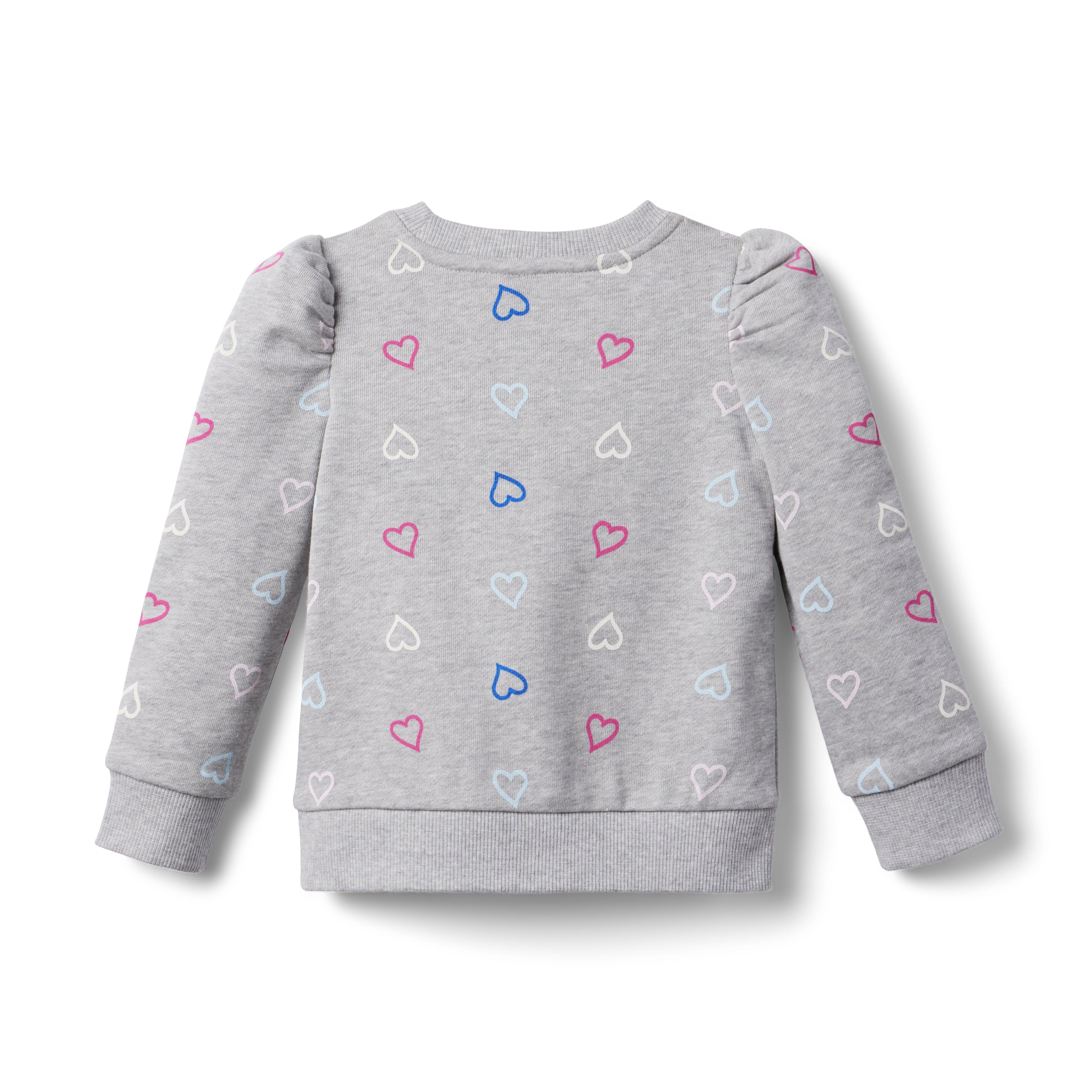 Heart Puff Sleeve Sweatshirt image number 1