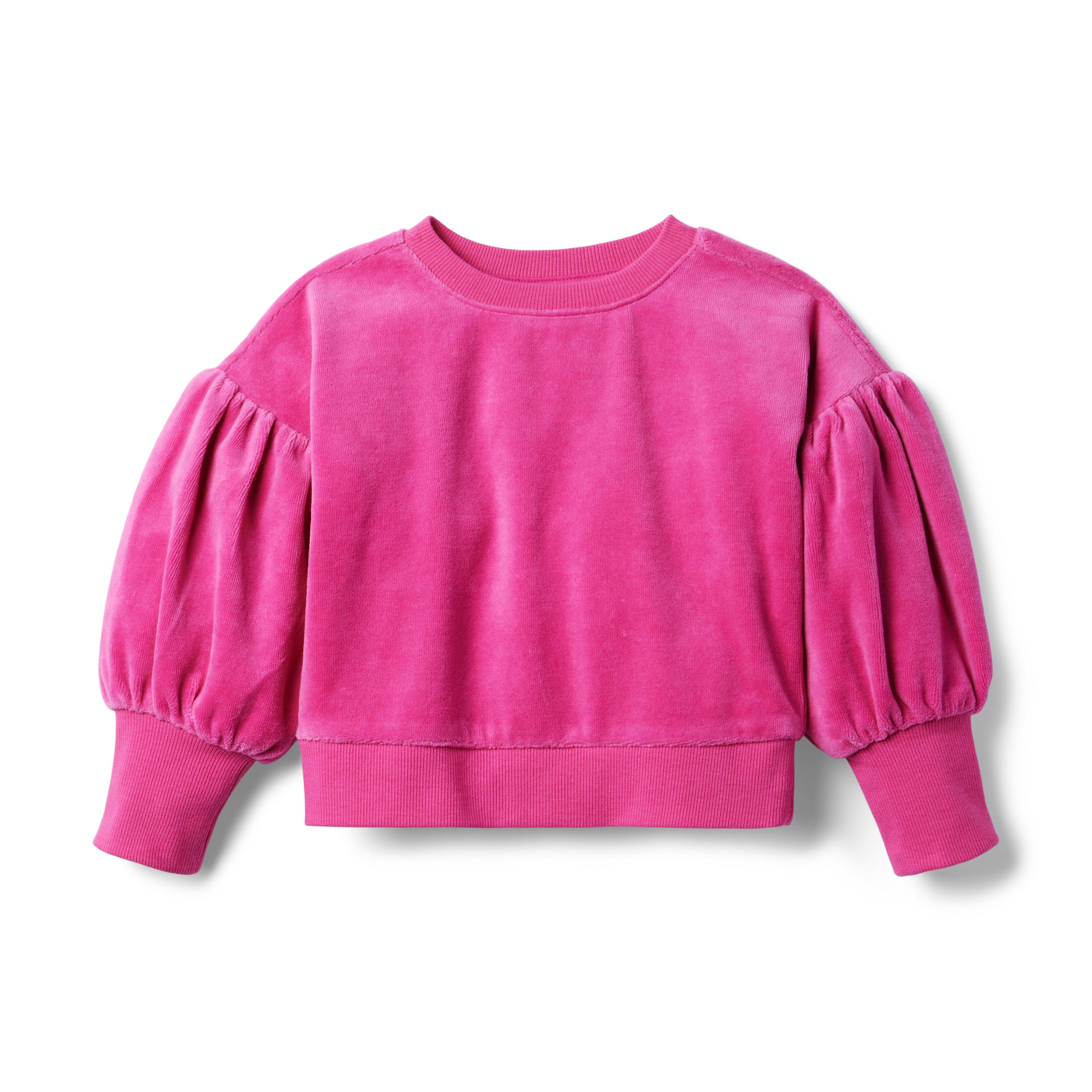 Velour Puff Sleeve Sweatshirt image number 0