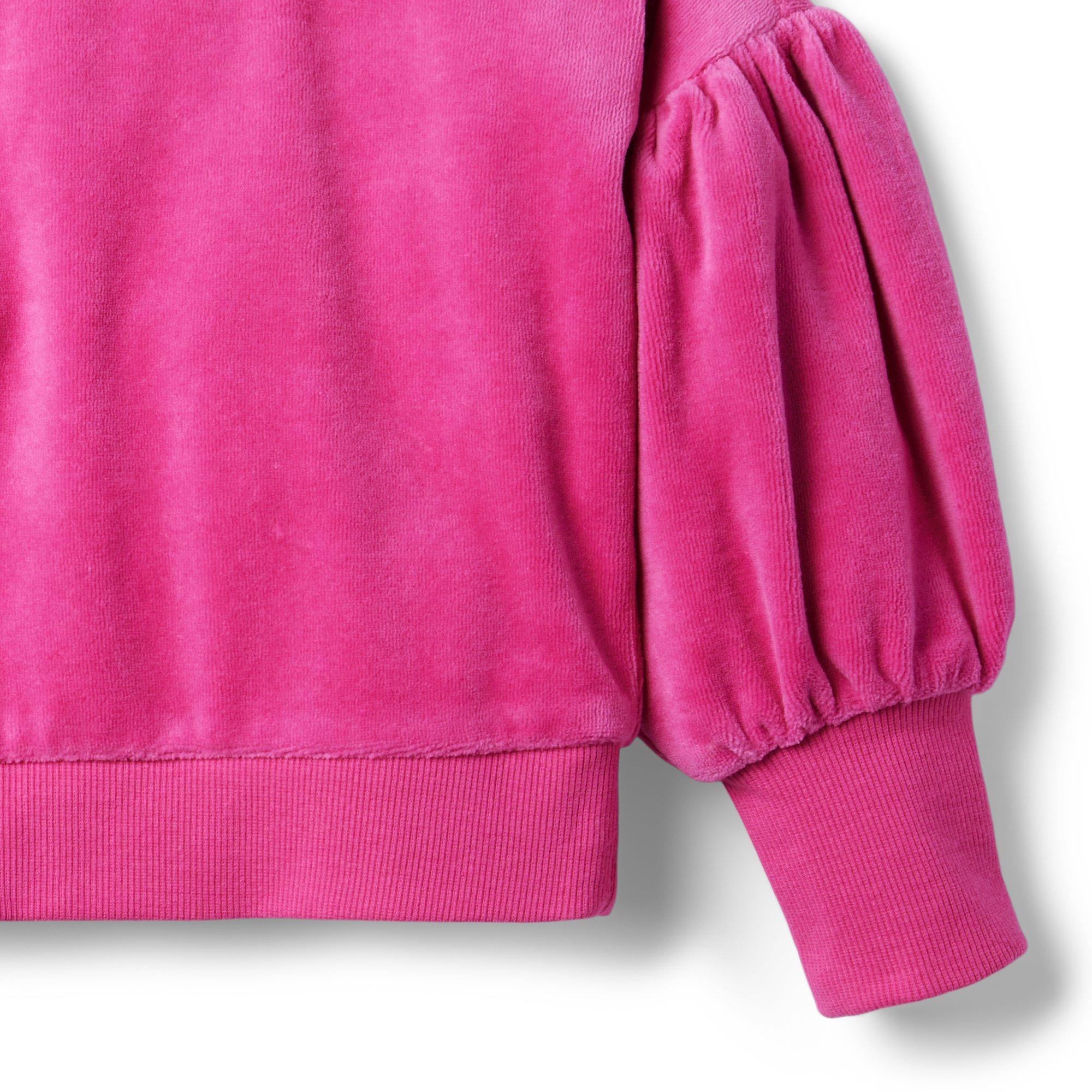 Velour Puff Sleeve Sweatshirt image number 2