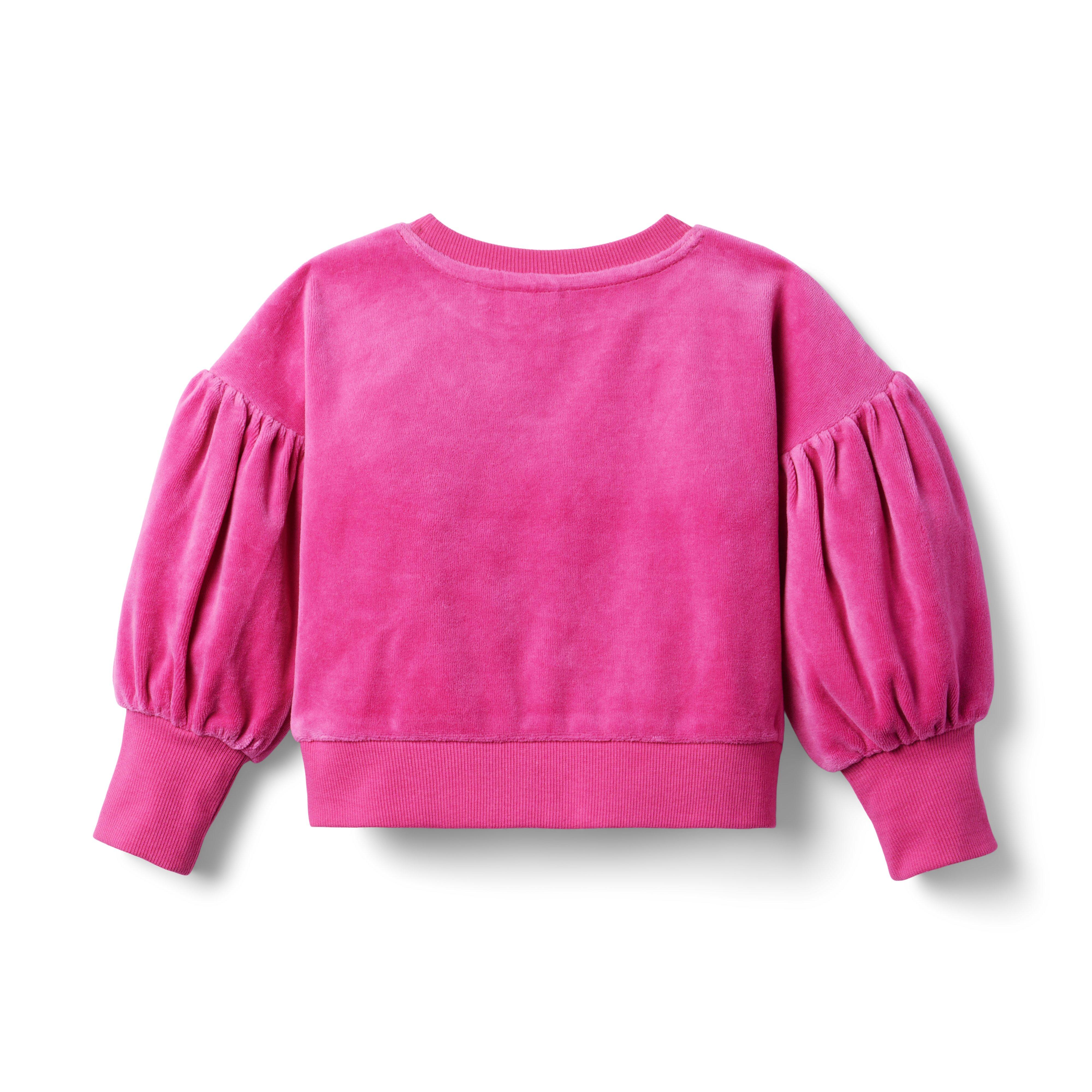 Velour Puff Sleeve Sweatshirt image number 1